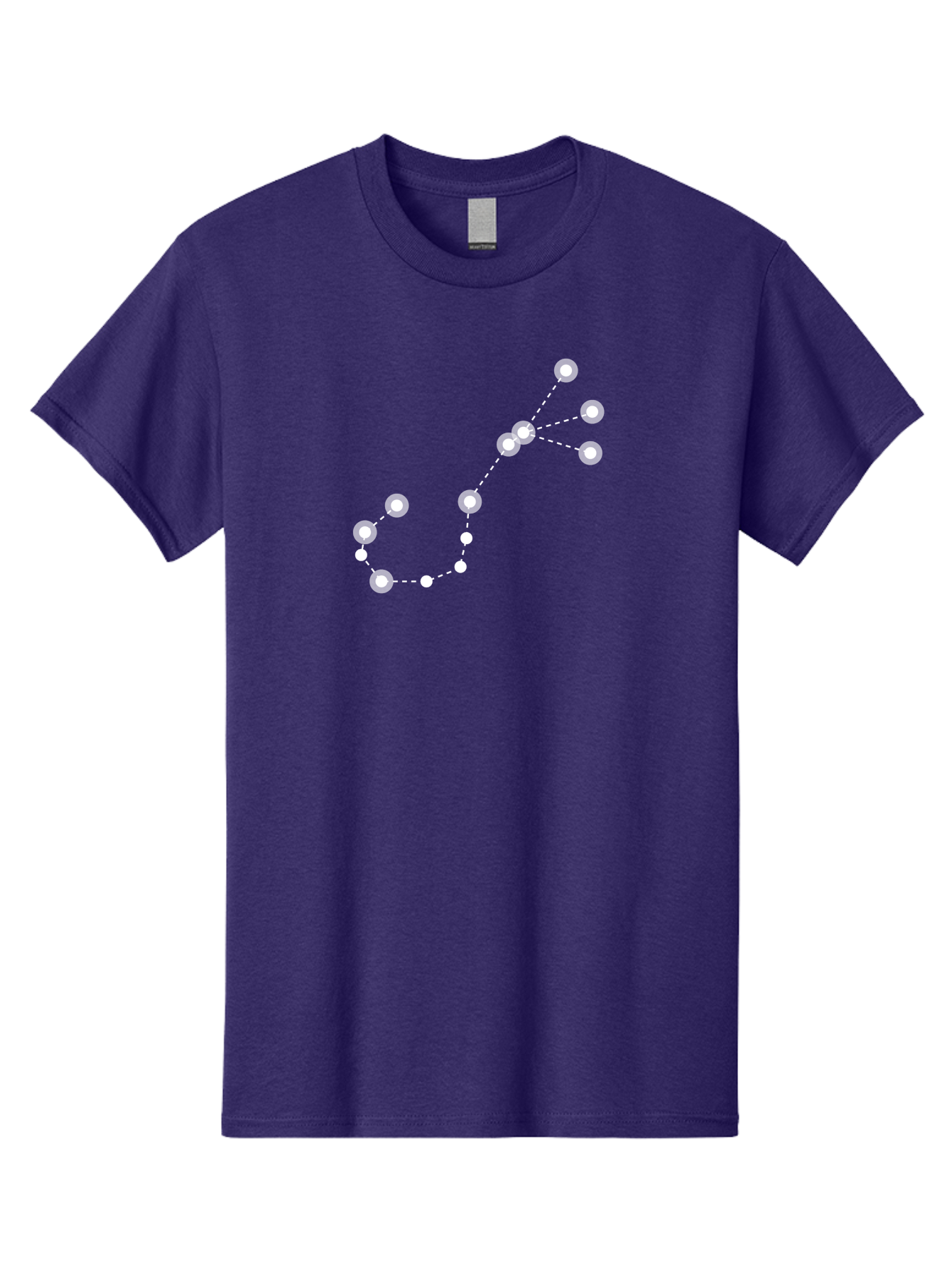 Constellation-Pattern-3 Men'S Graphic Tee, 100% Cotton, Comfortable Casual Summer Wear, Machine Washable, Constellation Pattern, Stars Connected By Dotted Lines, Astronomy, Space, Glowing Orbs, Celestial Navigation, Night Sky Aac287