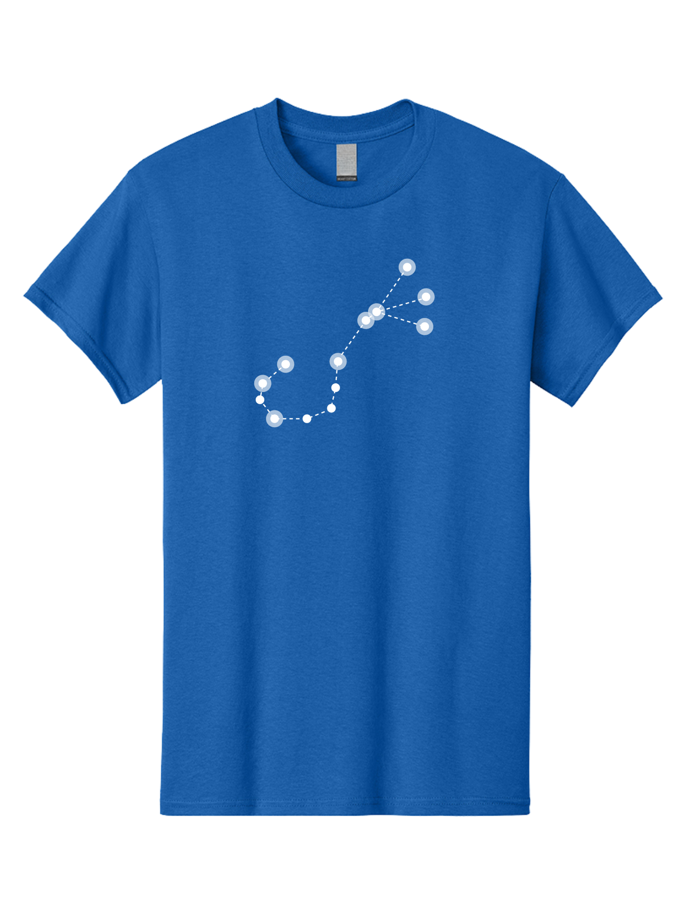 Constellation-Pattern-3 Men'S Graphic Tee, 100% Cotton, Comfortable Casual Summer Wear, Machine Washable, Constellation Pattern, Stars Connected By Dotted Lines, Astronomy, Space, Glowing Orbs, Celestial Navigation, Night Sky Aac287