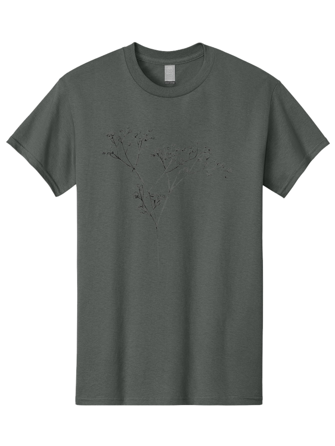 Baby-S-Breath Men'S Graphic Tee, 100% Cotton, Comfortable Casual Summer Wear, Machine Washable, Gypsophila Flowers, Delicate Flowers, Baby'S Breath, Floral Arrangements, Wedding Decor, Minimalist Design, Simple Elegance, Floral Beauty Aac291