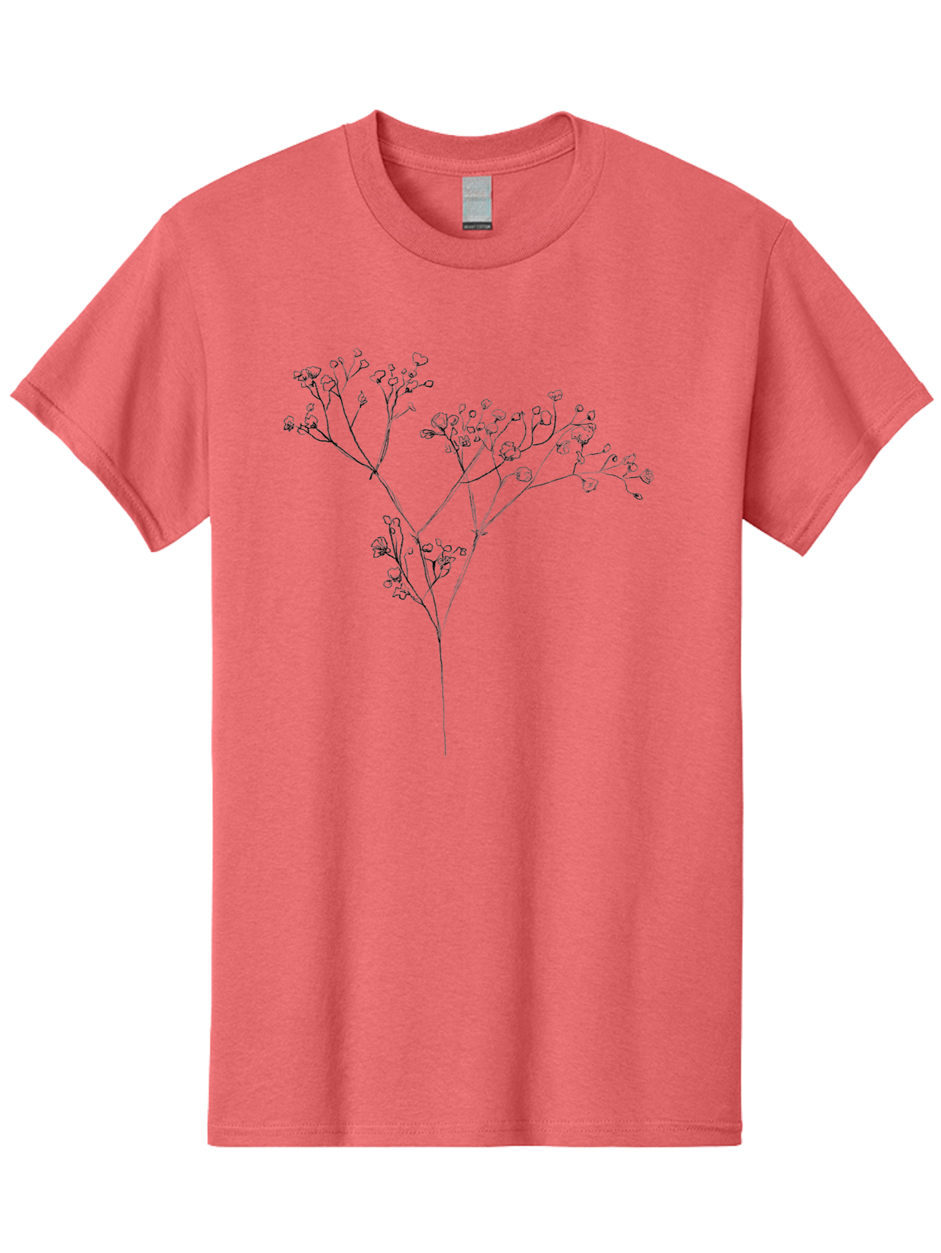 Baby-S-Breath Men'S Graphic Tee, 100% Cotton, Comfortable Casual Summer Wear, Machine Washable, Gypsophila Flowers, Delicate Flowers, Baby'S Breath, Floral Arrangements, Wedding Decor, Minimalist Design, Simple Elegance, Floral Beauty Aac291