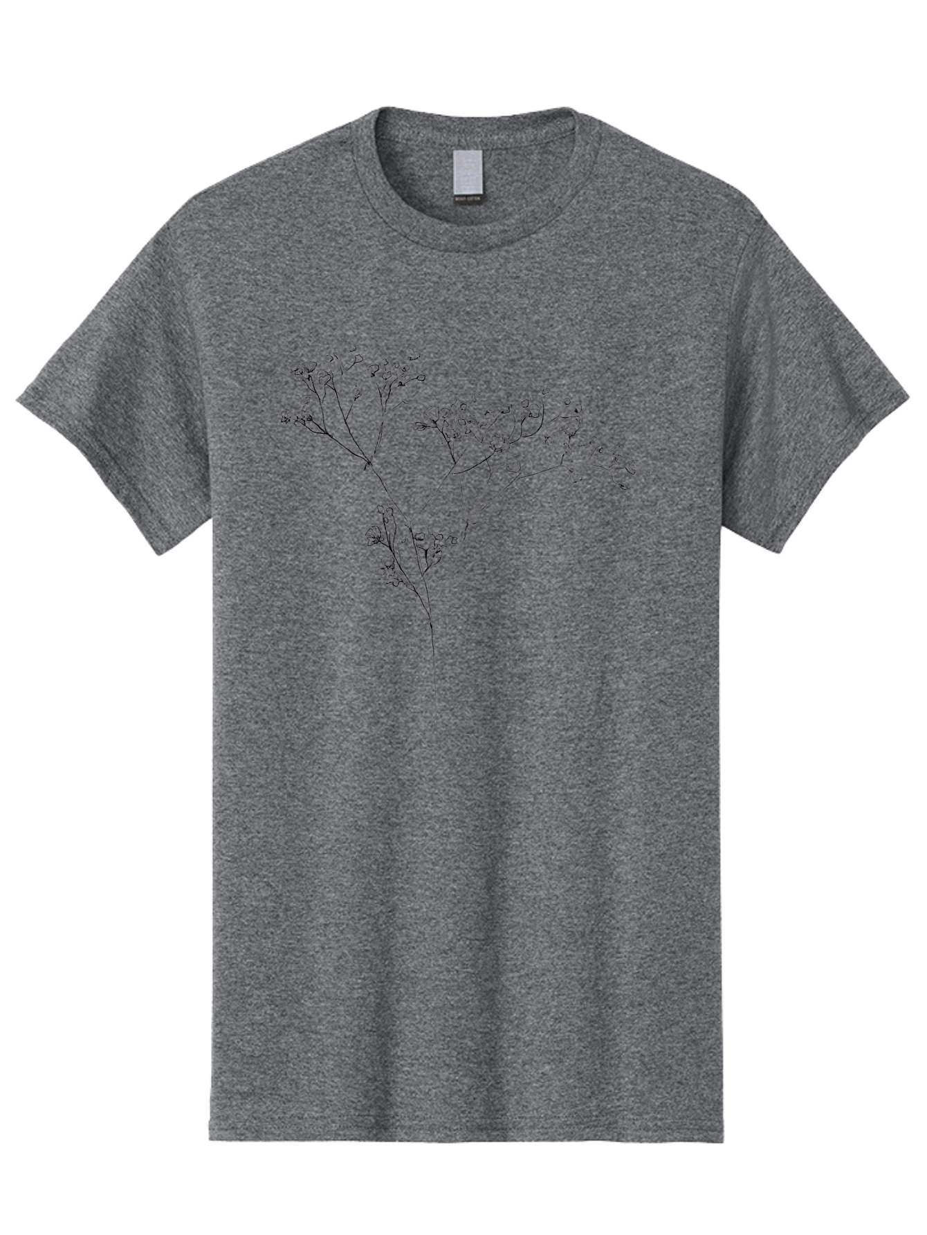 Baby-S-Breath Men'S Graphic Tee, 100% Cotton, Comfortable Casual Summer Wear, Machine Washable, Gypsophila Flowers, Delicate Flowers, Baby'S Breath, Floral Arrangements, Wedding Decor, Minimalist Design, Simple Elegance, Floral Beauty Aac291