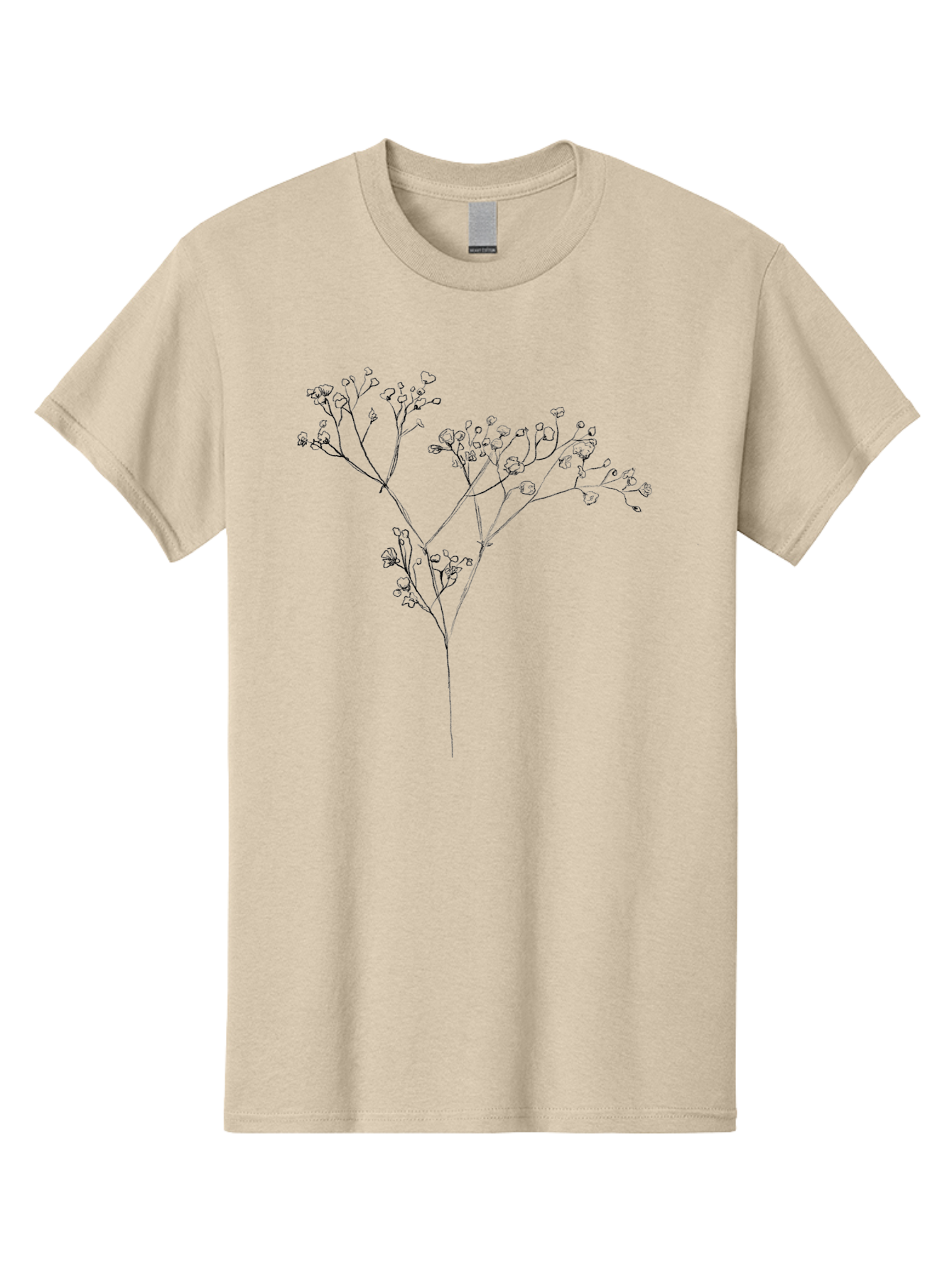Baby-S-Breath Men'S Graphic Tee, 100% Cotton, Comfortable Casual Summer Wear, Machine Washable, Gypsophila Flowers, Delicate Flowers, Baby'S Breath, Floral Arrangements, Wedding Decor, Minimalist Design, Simple Elegance, Floral Beauty Aac291