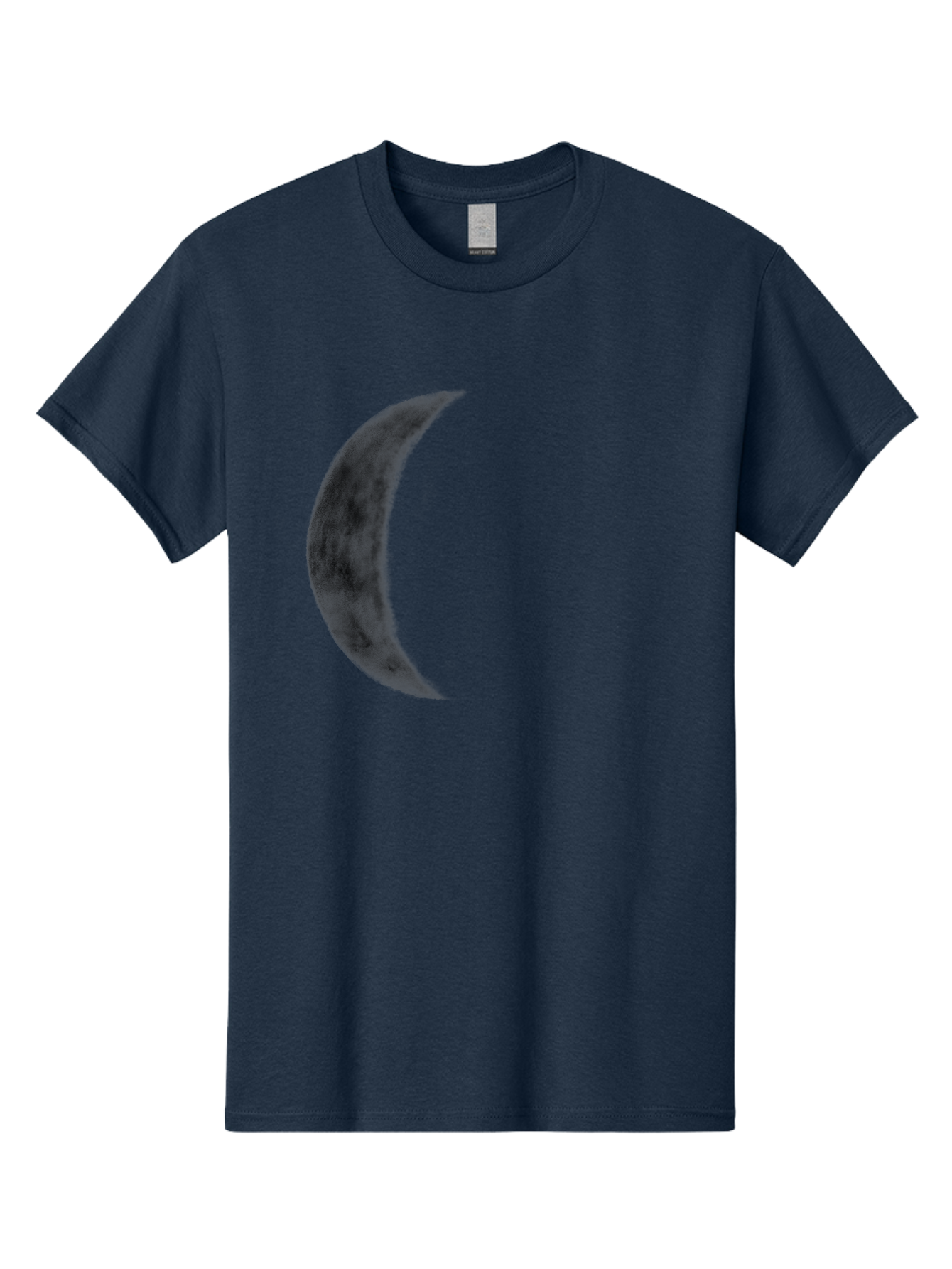 Crescent-Moon Men'S Graphic Tee, 100% Cotton, Comfortable Casual Summer Wear, Machine Washable, Crescent Moon, Lunar Phase, Moon Shape, Dark Moon, Night Sky, Celestial Body, Astronomy, Moonlight Aac298