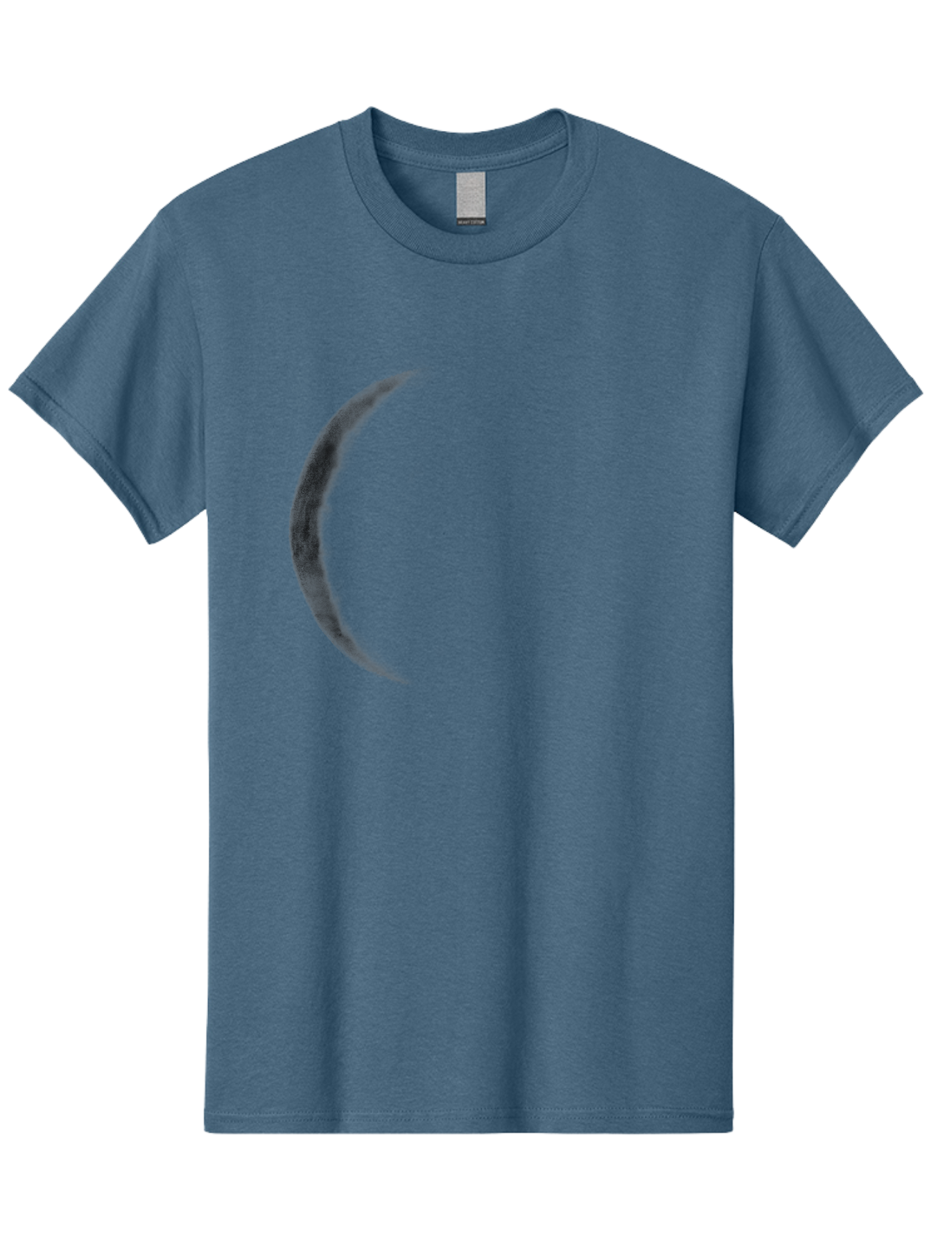Crescent-Shape Men'S Graphic Tee, 100% Cotton, Comfortable Casual Summer Wear, Machine Washable, Lunar Eclipse, Crescent Moon, Night Sky, Astronomy, Celestial Body, Moon Phase, Space Aac299