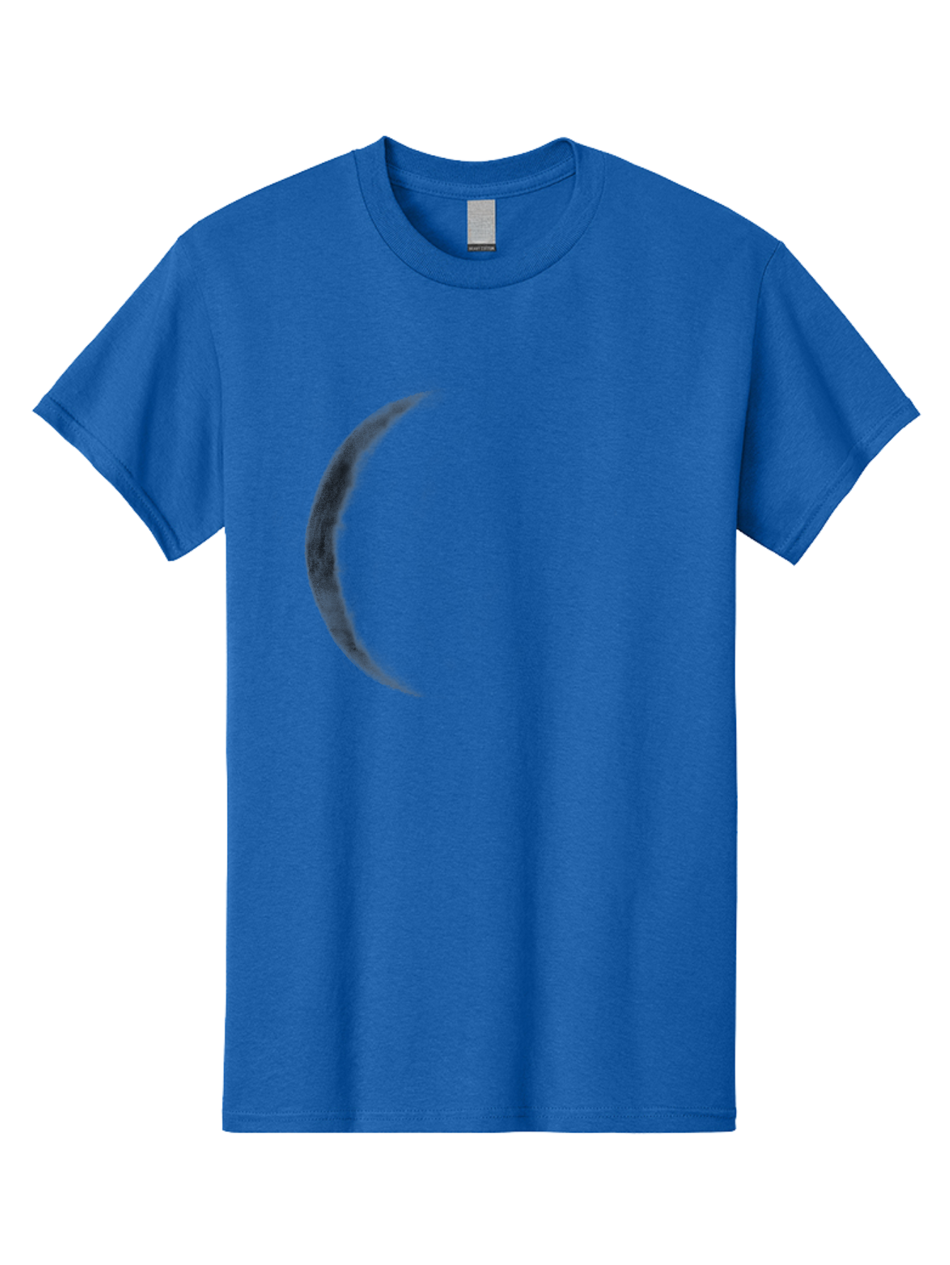 Crescent-Shape Men'S Graphic Tee, 100% Cotton, Comfortable Casual Summer Wear, Machine Washable, Lunar Eclipse, Crescent Moon, Night Sky, Astronomy, Celestial Body, Moon Phase, Space Aac299