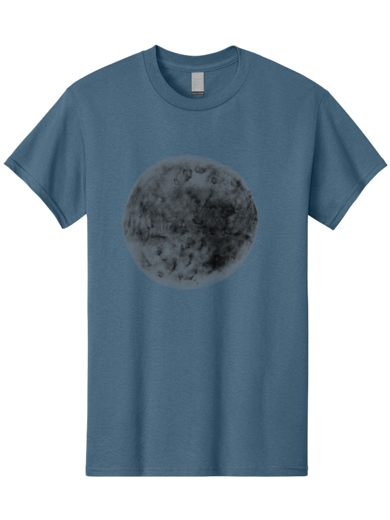 Dark-Green-Circle Men'S Graphic Tee, 100% Cotton, Comfortable Casual Summer Wear, Machine Washable, Dark Green Textured Circle, Mysterious Design, Abstract Pattern, Celestial Body, Textured Surface, Mysterious Atmosphere Aac301