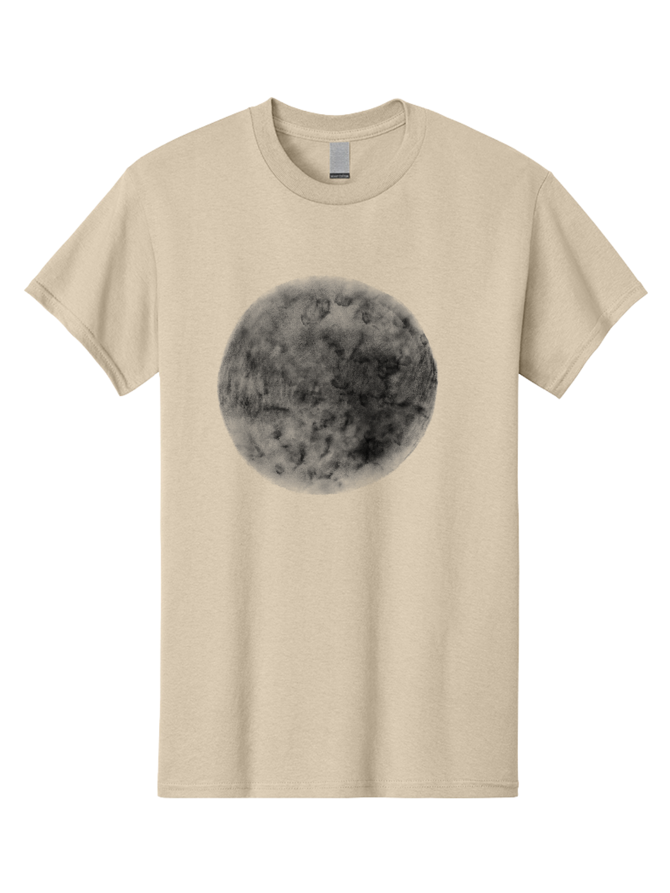 Dark-Green-Circle Men'S Graphic Tee, 100% Cotton, Comfortable Casual Summer Wear, Machine Washable, Dark Green Textured Circle, Mysterious Design, Abstract Pattern, Celestial Body, Textured Surface, Mysterious Atmosphere Aac301