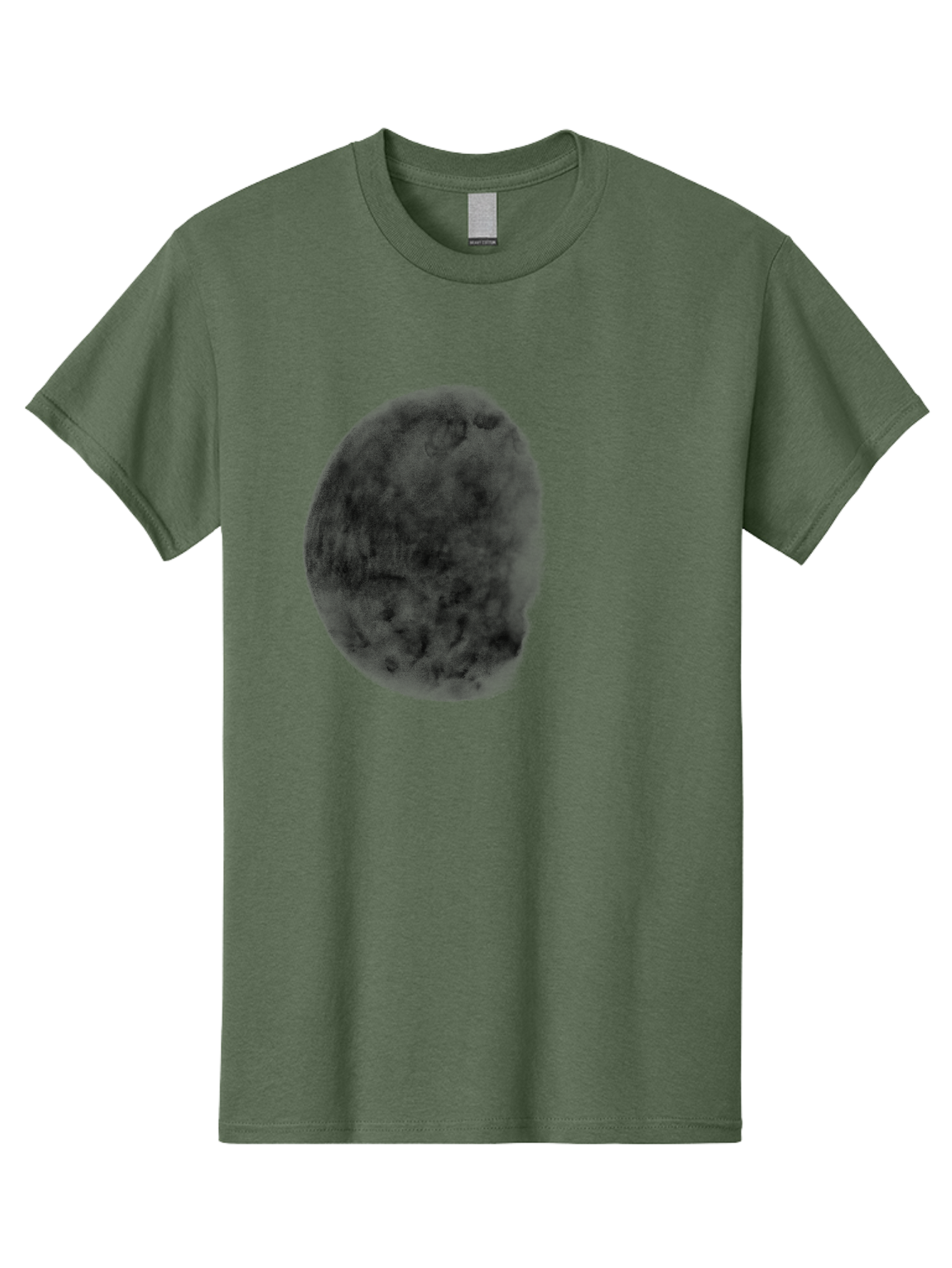 Dark-Orb Men'S Graphic Tee, 100% Cotton, Comfortable Casual Summer Wear, Machine Washable, Dark Green Sphere, Textured Surface, Mysterious Object, Abstract Design, Unique Visual Effect, 3D Rendering, Spherical Shape, Digital Art, Aac302