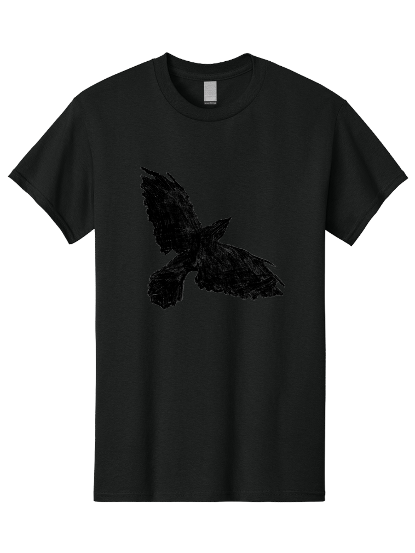 Flying-Bird Men'S Graphic Tee, 100% Cotton, Comfortable Casual Summer Wear, Machine Washable, Bird In Flight, Bird Silhouette, Flying Bird, Black Bird, Wingspan, Feathers, Bird'S Wings, Bird Flying, Winged Creature Aac315