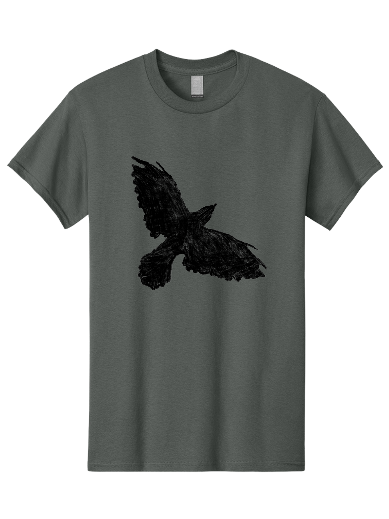 Flying-Bird Men'S Graphic Tee, 100% Cotton, Comfortable Casual Summer Wear, Machine Washable, Bird In Flight, Bird Silhouette, Flying Bird, Black Bird, Wingspan, Feathers, Bird'S Wings, Bird Flying, Winged Creature Aac315