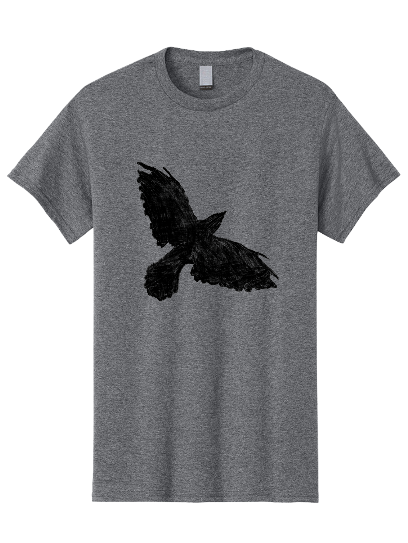 Flying-Bird Men'S Graphic Tee, 100% Cotton, Comfortable Casual Summer Wear, Machine Washable, Bird In Flight, Bird Silhouette, Flying Bird, Black Bird, Wingspan, Feathers, Bird'S Wings, Bird Flying, Winged Creature Aac315