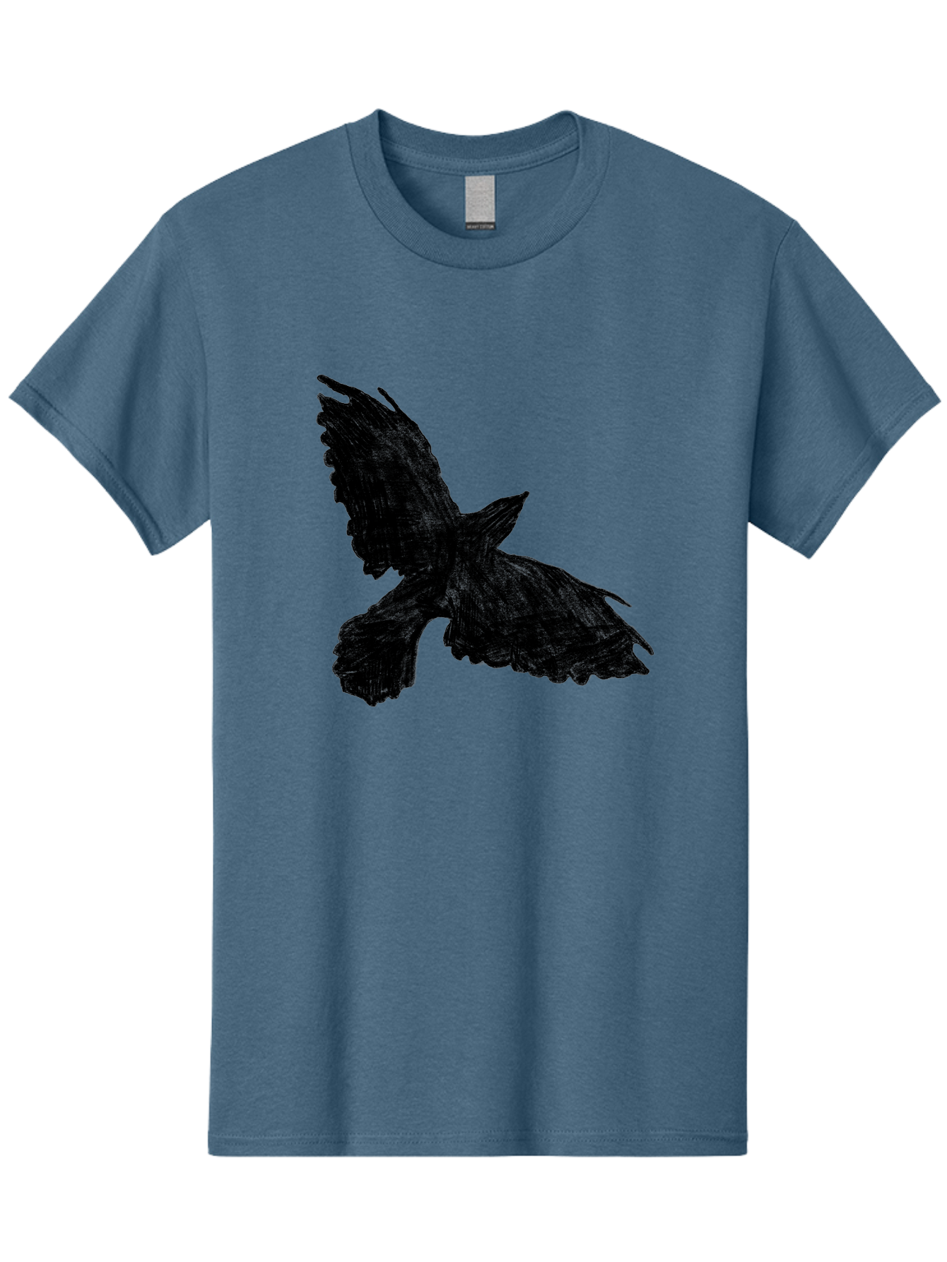 Flying-Bird Men'S Graphic Tee, 100% Cotton, Comfortable Casual Summer Wear, Machine Washable, Bird In Flight, Bird Silhouette, Flying Bird, Black Bird, Wingspan, Feathers, Bird'S Wings, Bird Flying, Winged Creature Aac315