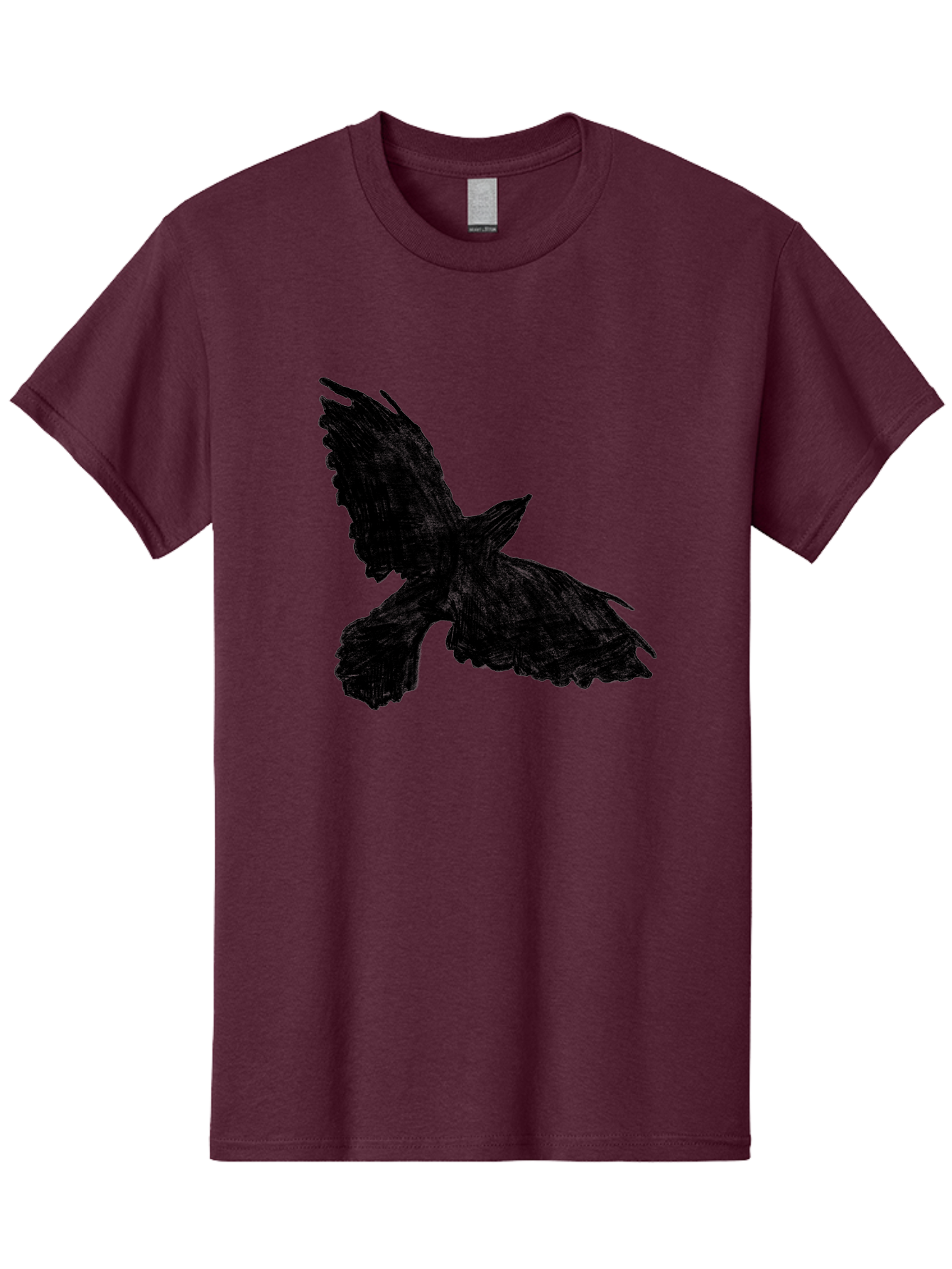 Flying-Bird Men'S Graphic Tee, 100% Cotton, Comfortable Casual Summer Wear, Machine Washable, Bird In Flight, Bird Silhouette, Flying Bird, Black Bird, Wingspan, Feathers, Bird'S Wings, Bird Flying, Winged Creature Aac315