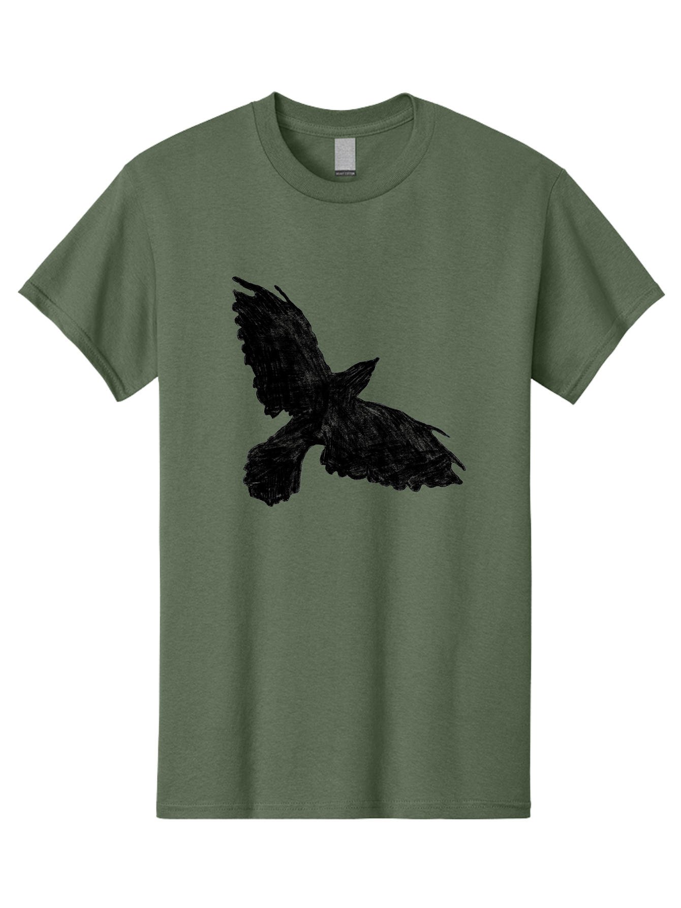 Flying-Bird Men'S Graphic Tee, 100% Cotton, Comfortable Casual Summer Wear, Machine Washable, Bird In Flight, Bird Silhouette, Flying Bird, Black Bird, Wingspan, Feathers, Bird'S Wings, Bird Flying, Winged Creature Aac315