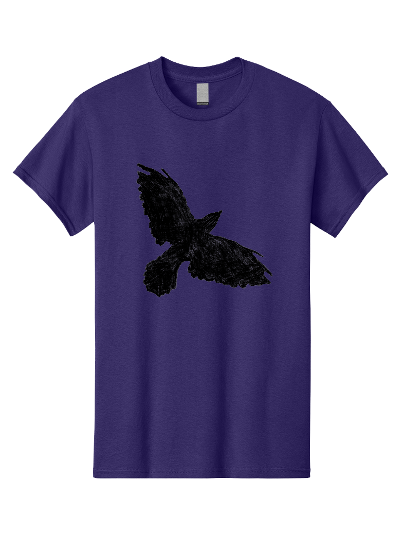 Flying-Bird Men'S Graphic Tee, 100% Cotton, Comfortable Casual Summer Wear, Machine Washable, Bird In Flight, Bird Silhouette, Flying Bird, Black Bird, Wingspan, Feathers, Bird'S Wings, Bird Flying, Winged Creature Aac315