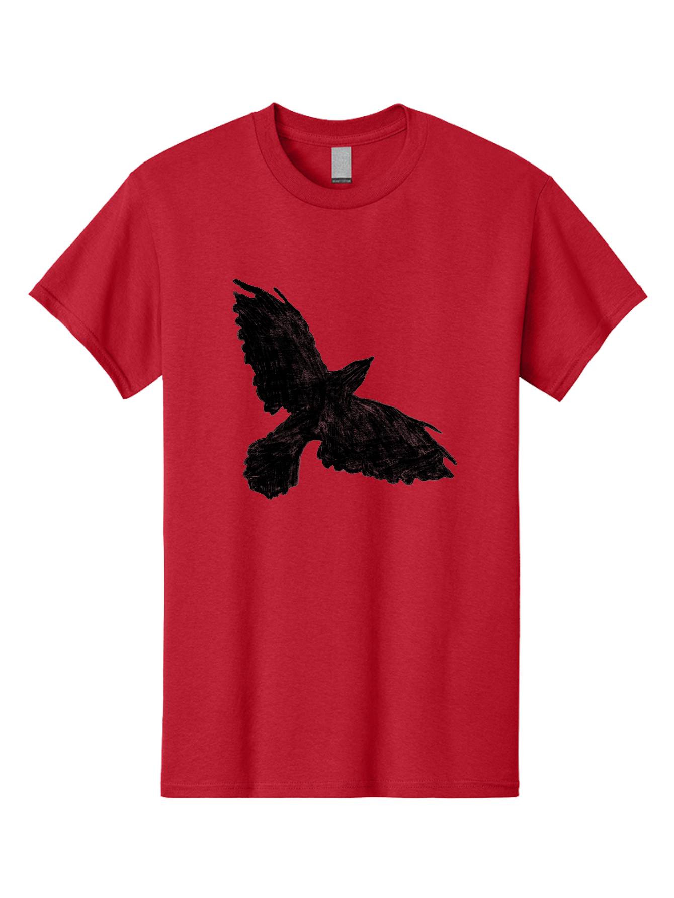 Flying-Bird Men'S Graphic Tee, 100% Cotton, Comfortable Casual Summer Wear, Machine Washable, Bird In Flight, Bird Silhouette, Flying Bird, Black Bird, Wingspan, Feathers, Bird'S Wings, Bird Flying, Winged Creature Aac315