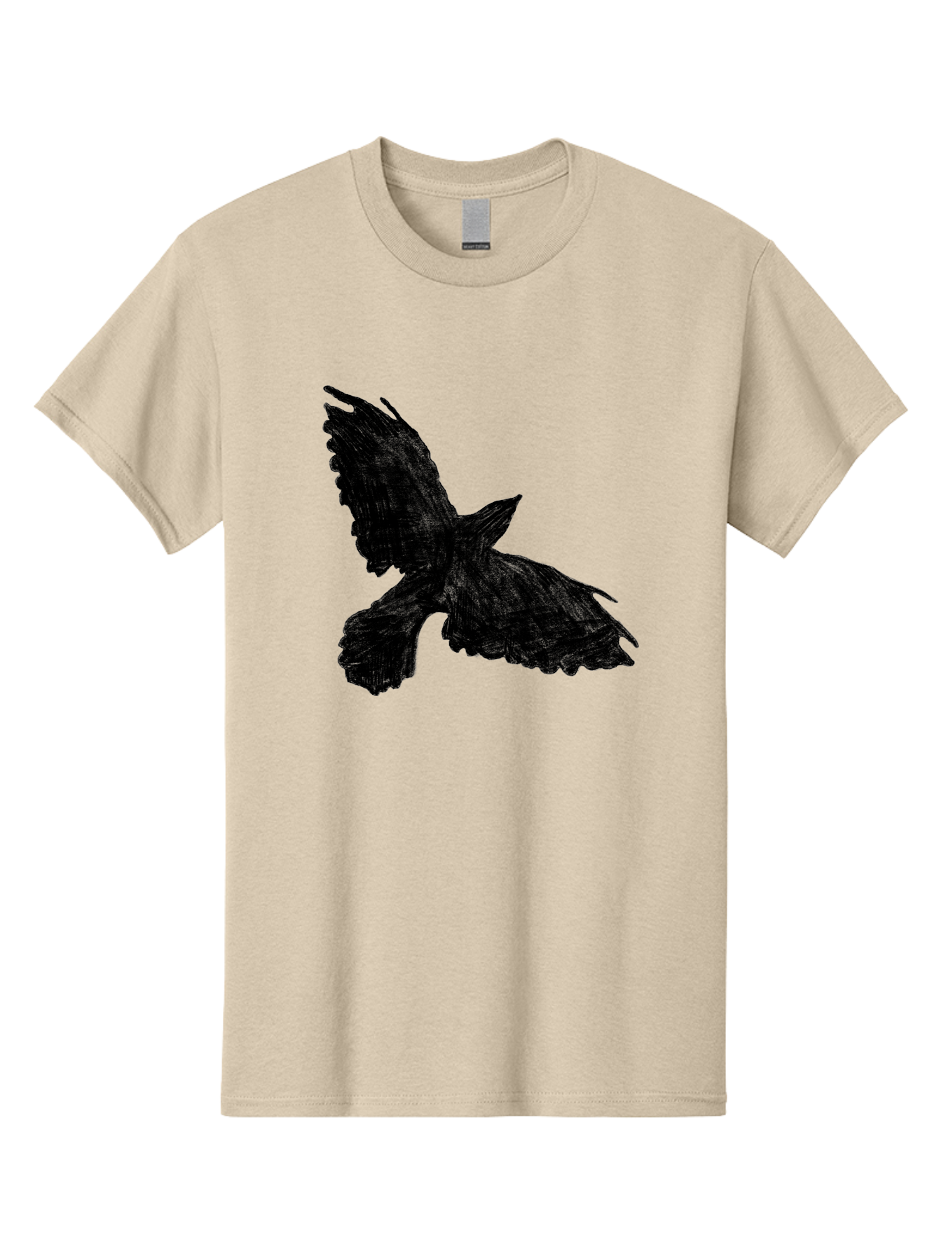 Flying-Bird Men'S Graphic Tee, 100% Cotton, Comfortable Casual Summer Wear, Machine Washable, Bird In Flight, Bird Silhouette, Flying Bird, Black Bird, Wingspan, Feathers, Bird'S Wings, Bird Flying, Winged Creature Aac315