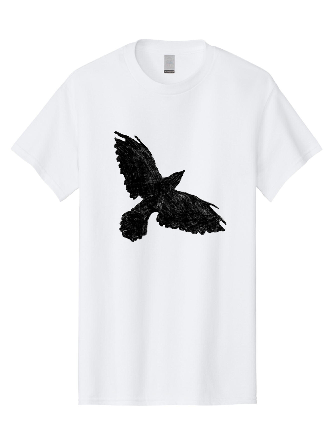 Flying-Bird Men'S Graphic Tee, 100% Cotton, Comfortable Casual Summer Wear, Machine Washable, Bird In Flight, Bird Silhouette, Flying Bird, Black Bird, Wingspan, Feathers, Bird'S Wings, Bird Flying, Winged Creature Aac315