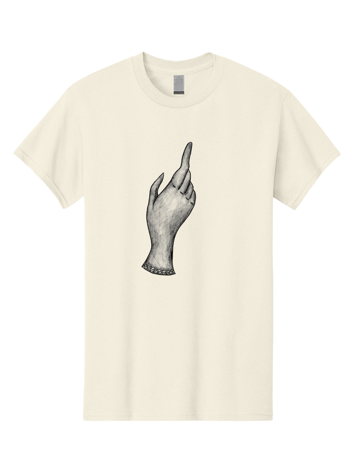 Hand-Gesture Men'S Graphic Tee, 100% Cotton, Comfortable Casual Summer Wear, Machine Washable, Hand Gesture, Index Finger Pointing, Hand With Bracelet, Stylish Hand, Artistic Hand Drawing, Gesture Of Emphasis, Creative Gesture Aac321