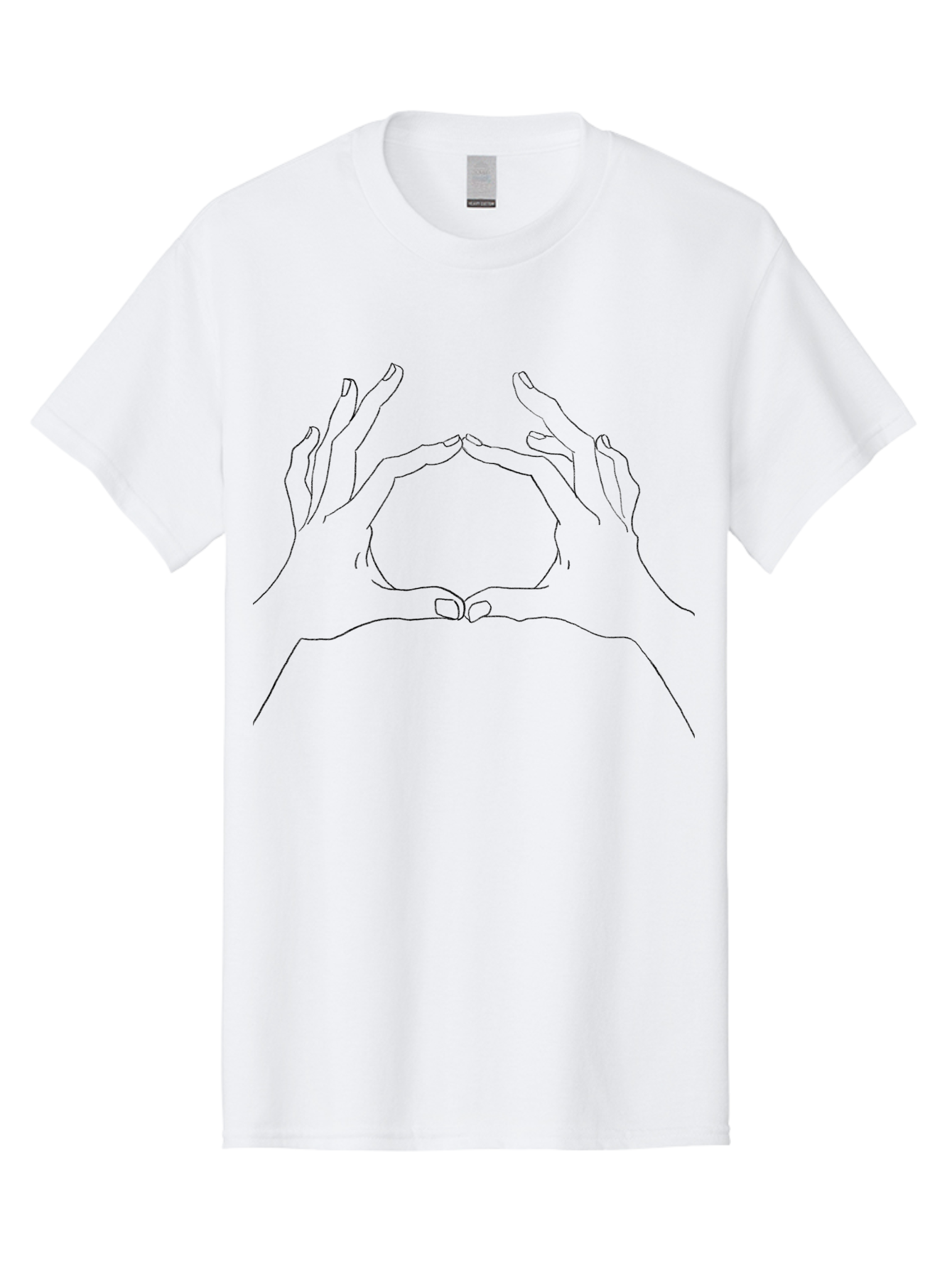 Hands-Forming-Circle Men'S Graphic Tee, 100% Cotton, Comfortable Casual Summer Wear, Machine Washable, Hand Gesture, Spiritual Symbol, Meditation Pose, Yoga Mudra, Wellness Practice, Mindfulness Exercise, Hand Illustration, Symbolic Gesture Aac323