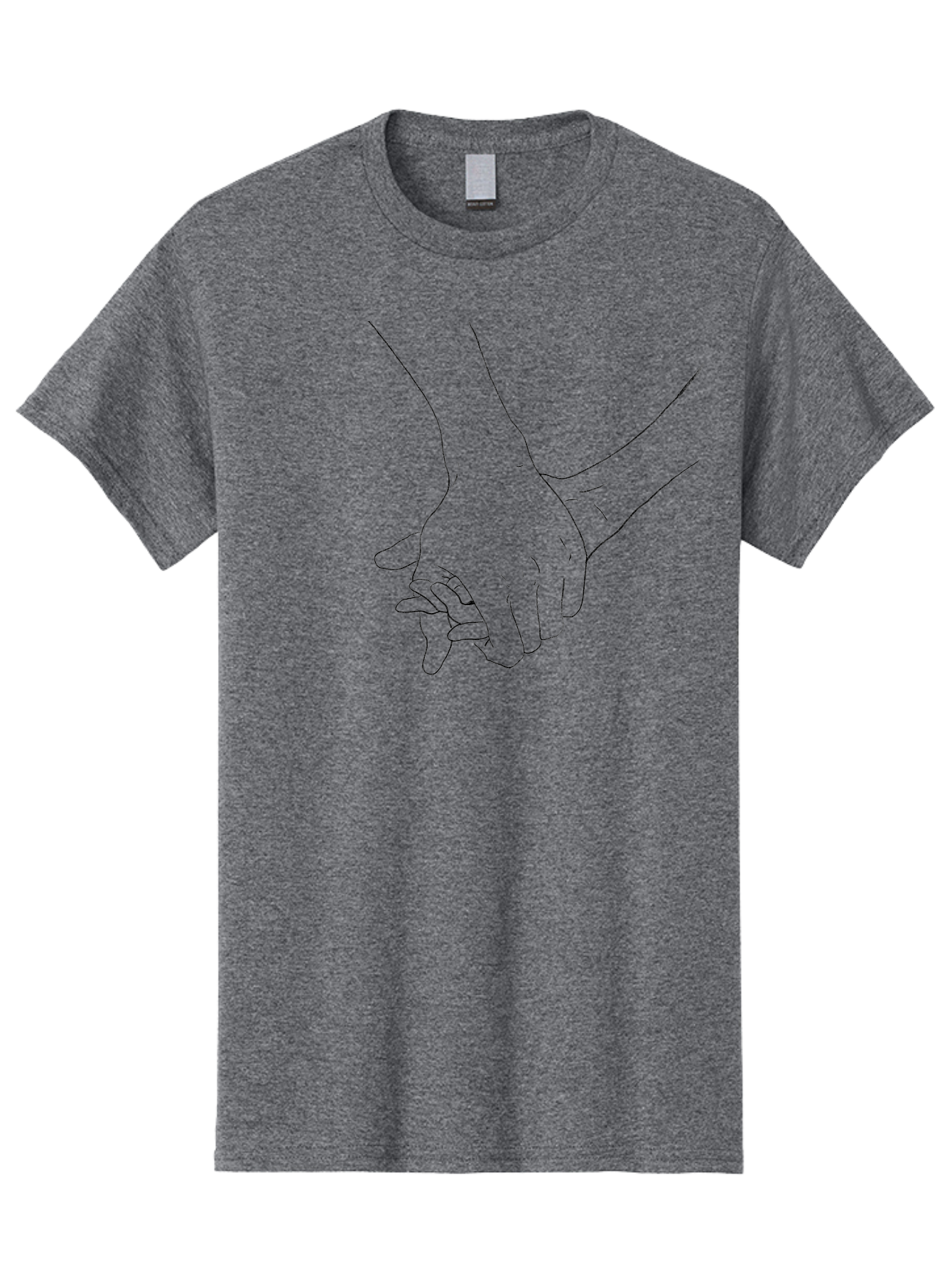 Hands-Holding-1 Men'S Graphic Tee, 100% Cotton, Comfortable Casual Summer Wear, Machine Washable, Hands Holding Each Other, Tender Touch, Love And Care, Friendship, Support, Unity Aac324