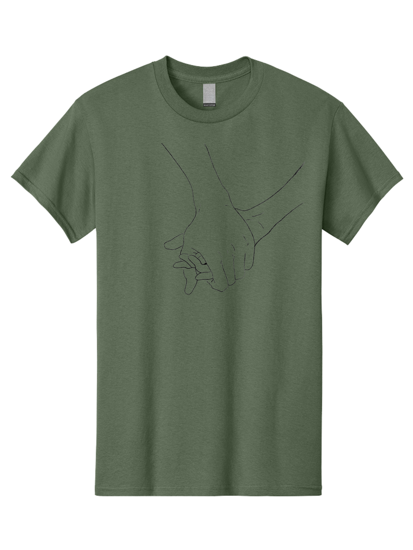 Hands-Holding-1 Men'S Graphic Tee, 100% Cotton, Comfortable Casual Summer Wear, Machine Washable, Hands Holding Each Other, Tender Touch, Love And Care, Friendship, Support, Unity Aac324