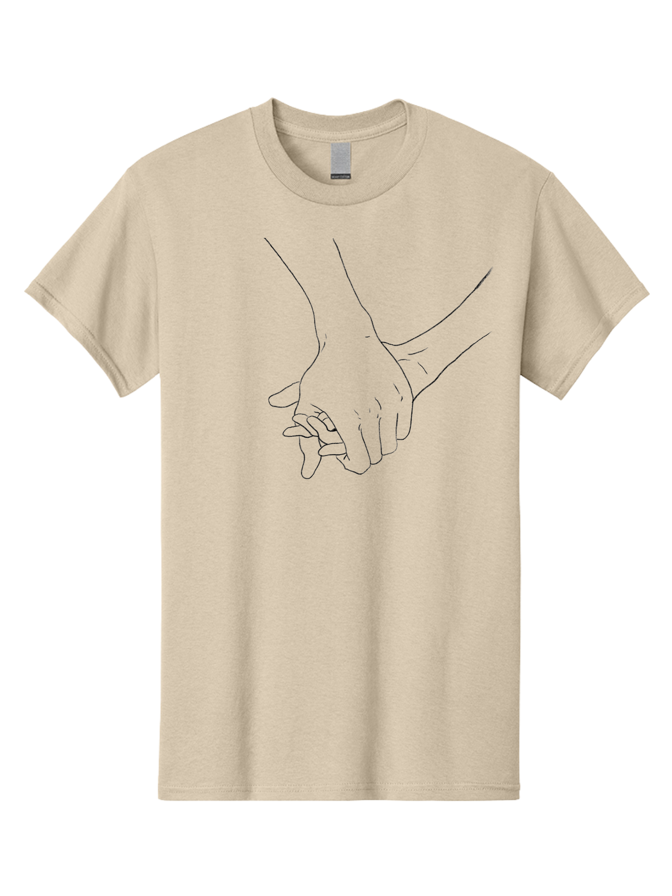 Hands-Holding-1 Men'S Graphic Tee, 100% Cotton, Comfortable Casual Summer Wear, Machine Washable, Hands Holding Each Other, Tender Touch, Love And Care, Friendship, Support, Unity Aac324