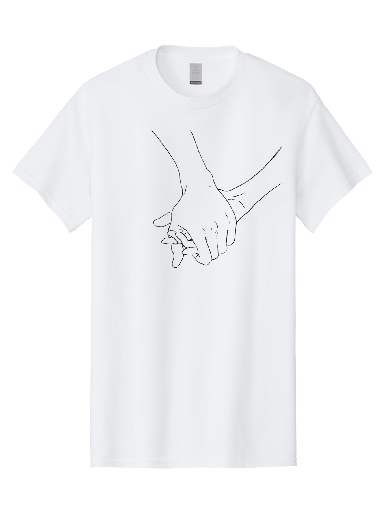 Hands-Holding-1 Men'S Graphic Tee, 100% Cotton, Comfortable Casual Summer Wear, Machine Washable, Hands Holding Each Other, Tender Touch, Love And Care, Friendship, Support, Unity Aac324