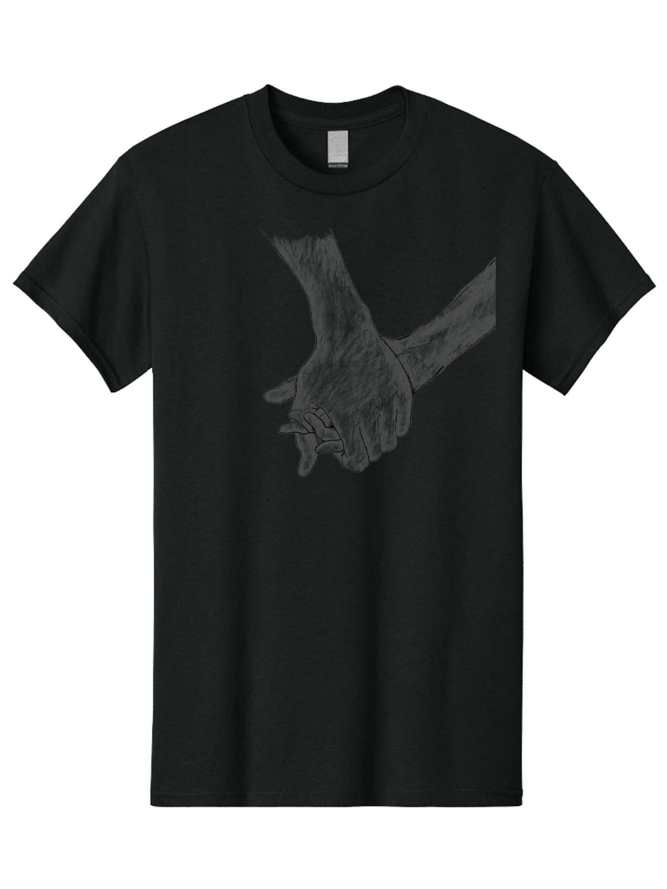 Hands-Holding Men'S Graphic Tee, 100% Cotton, Comfortable Casual Summer Wear, Machine Washable, Hands Holding, Help And Support, Holding Hands, Love And Care, Unity, Togetherness, Connection, Friendship Aac325