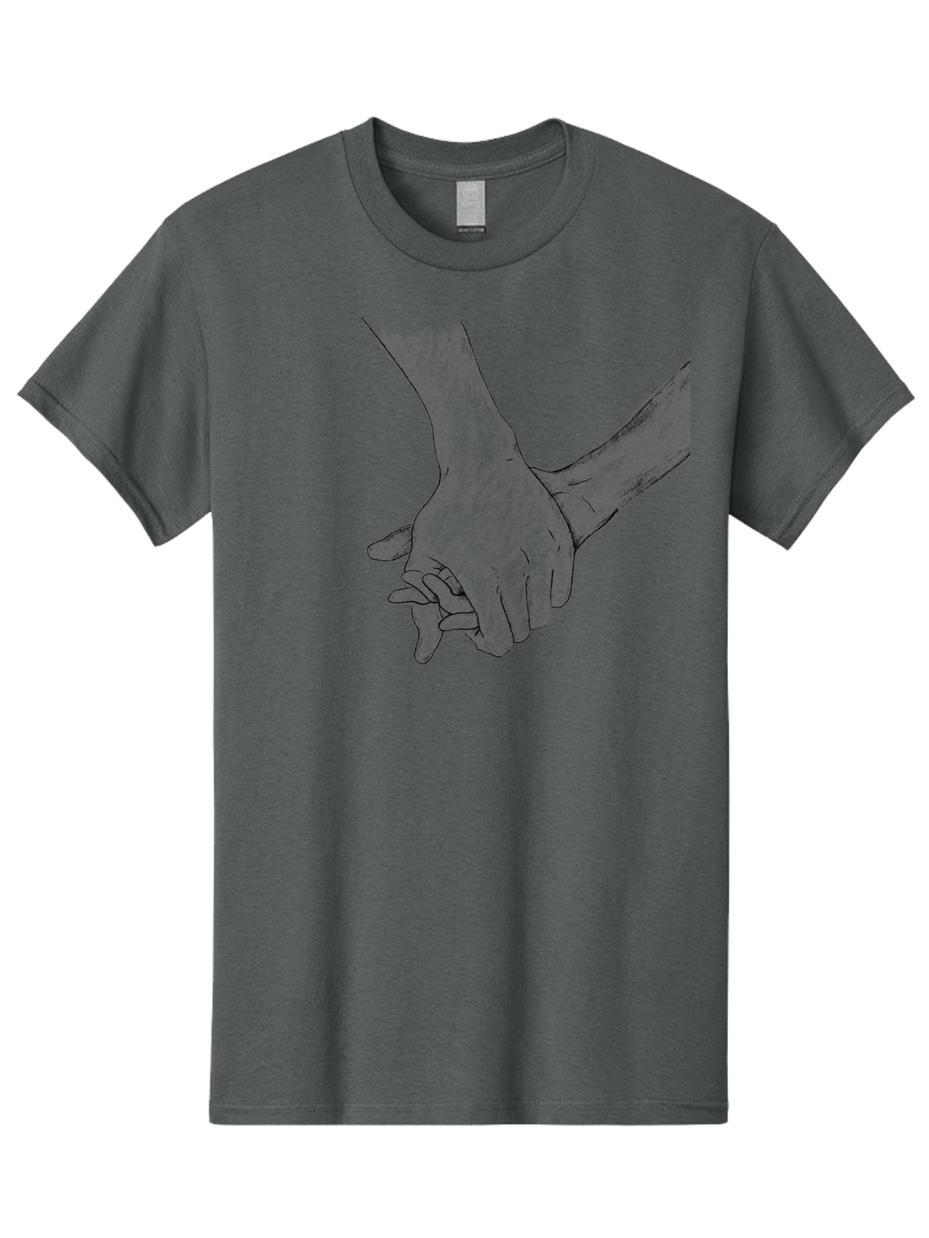 Hands-Holding Men'S Graphic Tee, 100% Cotton, Comfortable Casual Summer Wear, Machine Washable, Hands Holding, Help And Support, Holding Hands, Love And Care, Unity, Togetherness, Connection, Friendship Aac325