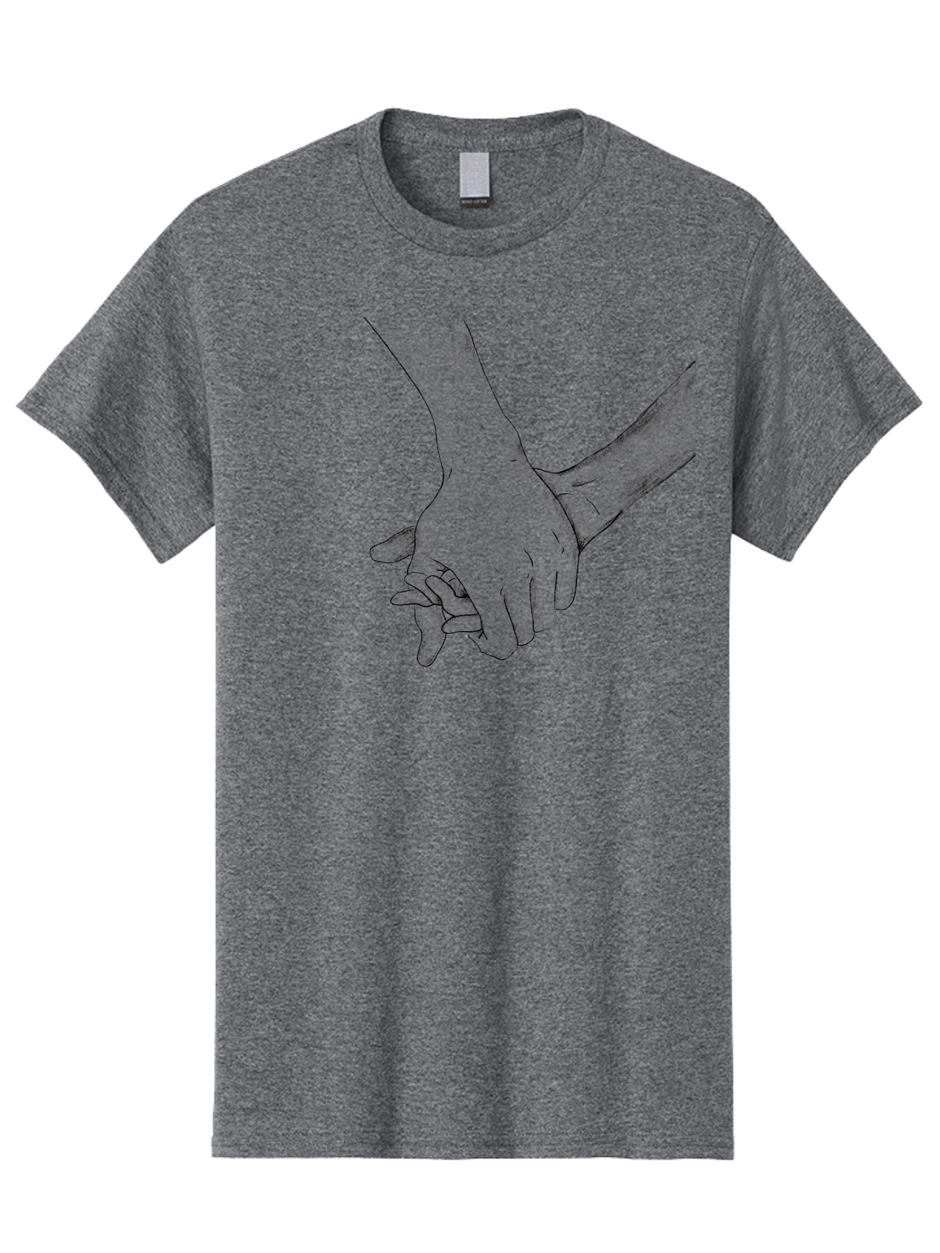 Hands-Holding Men'S Graphic Tee, 100% Cotton, Comfortable Casual Summer Wear, Machine Washable, Hands Holding, Help And Support, Holding Hands, Love And Care, Unity, Togetherness, Connection, Friendship Aac325
