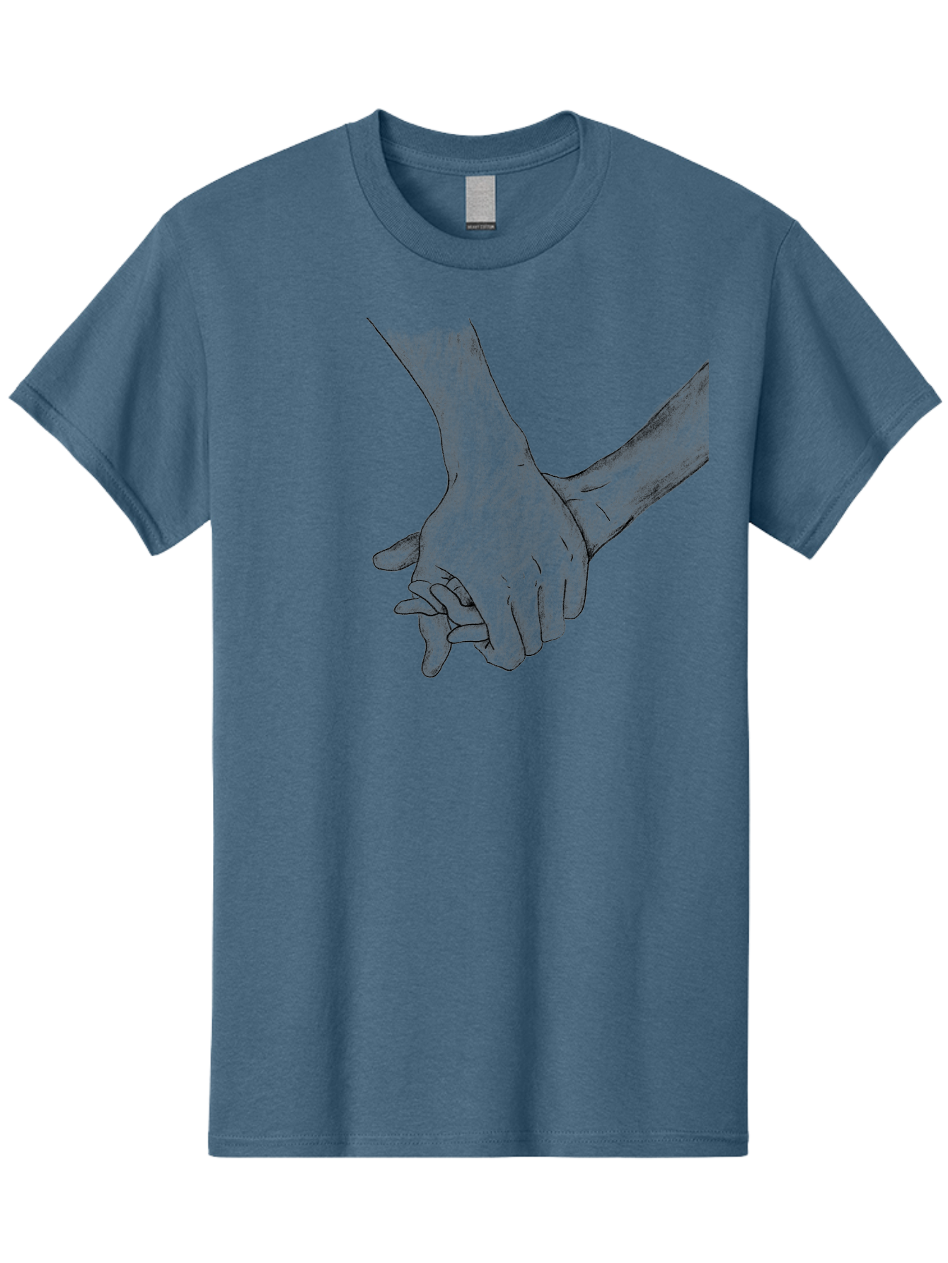 Hands-Holding Men'S Graphic Tee, 100% Cotton, Comfortable Casual Summer Wear, Machine Washable, Hands Holding, Help And Support, Holding Hands, Love And Care, Unity, Togetherness, Connection, Friendship Aac325