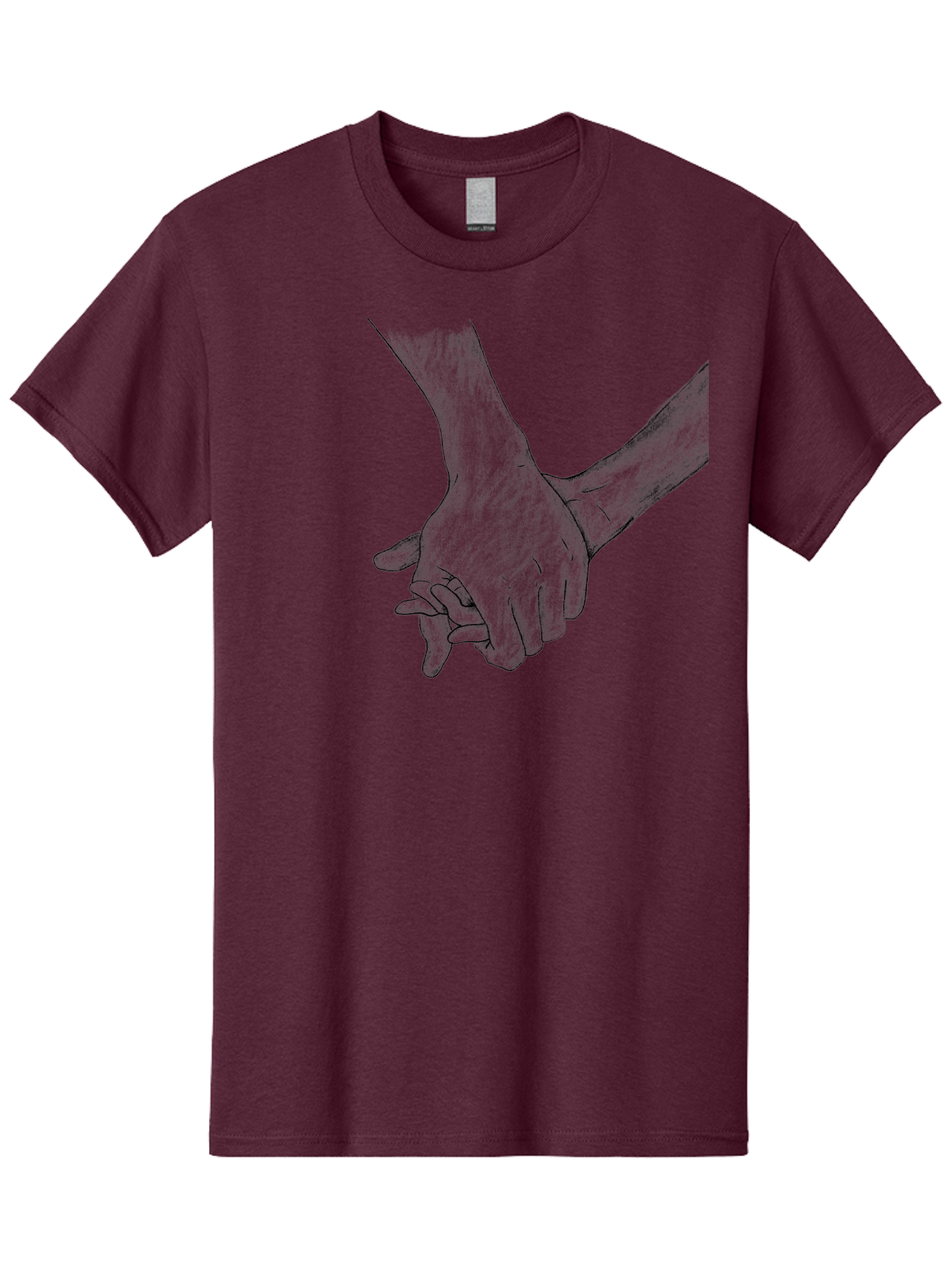 Hands-Holding Men'S Graphic Tee, 100% Cotton, Comfortable Casual Summer Wear, Machine Washable, Hands Holding, Help And Support, Holding Hands, Love And Care, Unity, Togetherness, Connection, Friendship Aac325
