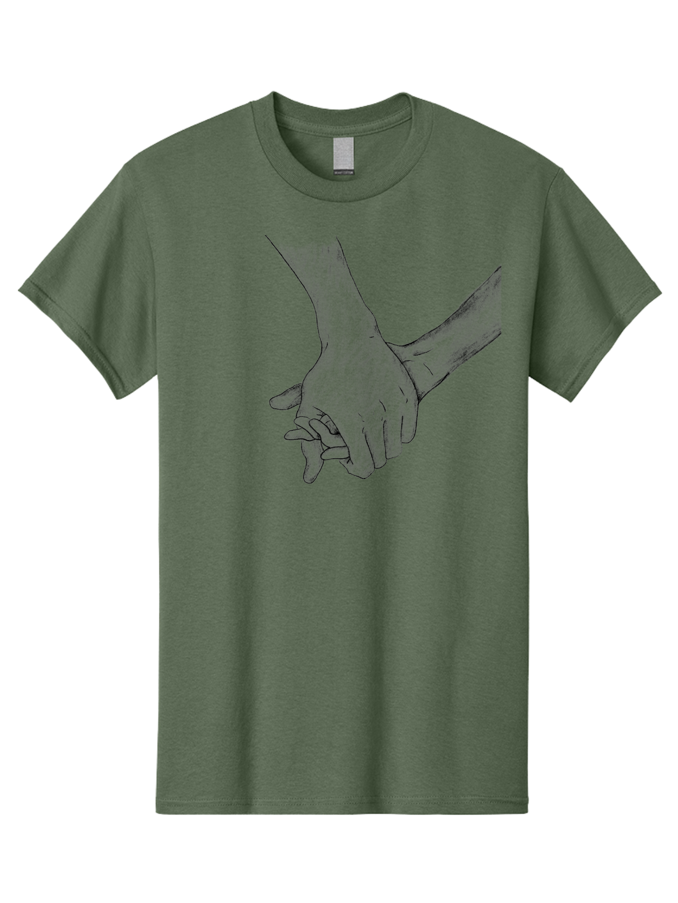 Hands-Holding Men'S Graphic Tee, 100% Cotton, Comfortable Casual Summer Wear, Machine Washable, Hands Holding, Help And Support, Holding Hands, Love And Care, Unity, Togetherness, Connection, Friendship Aac325