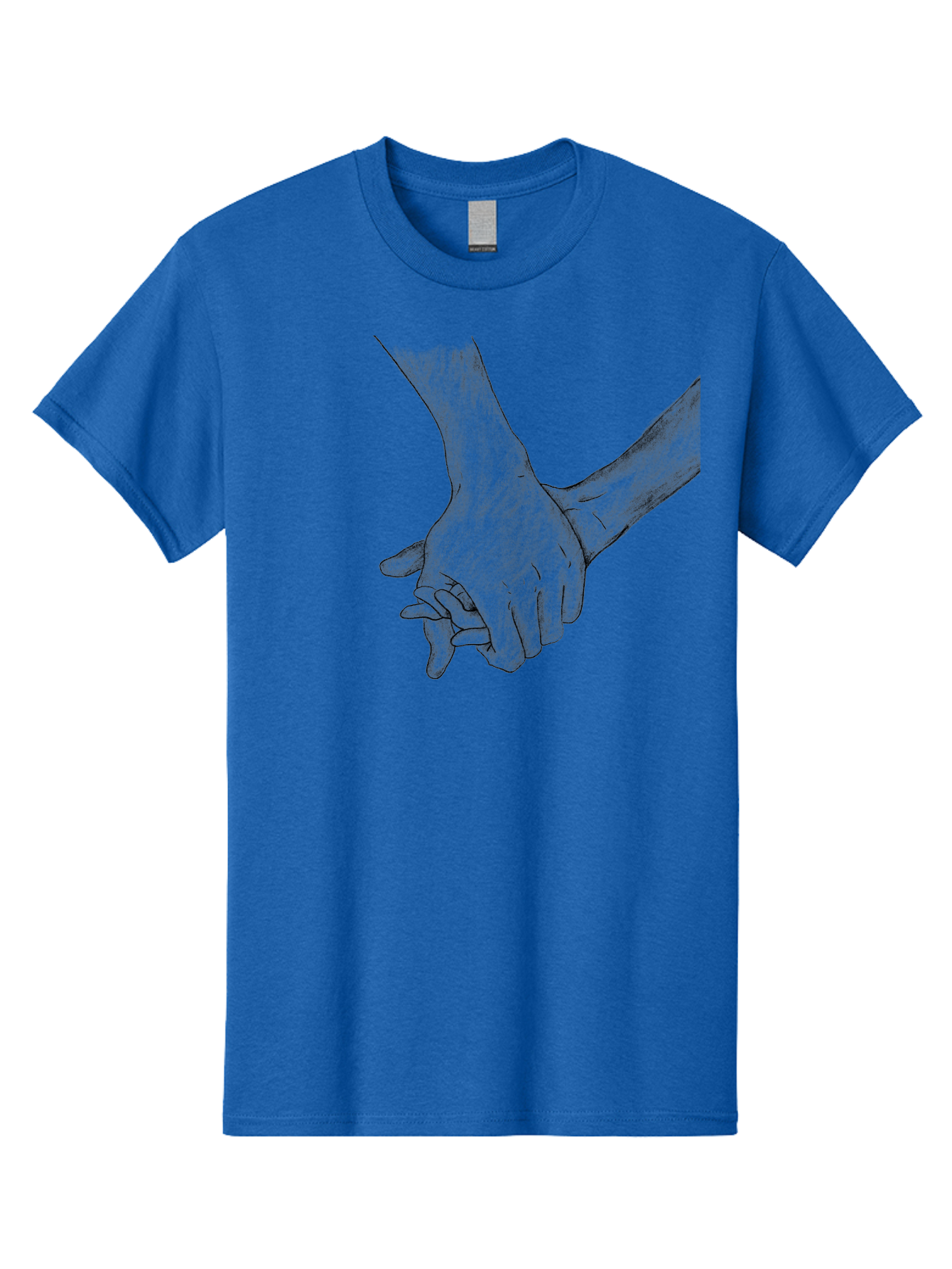 Hands-Holding Men'S Graphic Tee, 100% Cotton, Comfortable Casual Summer Wear, Machine Washable, Hands Holding, Help And Support, Holding Hands, Love And Care, Unity, Togetherness, Connection, Friendship Aac325