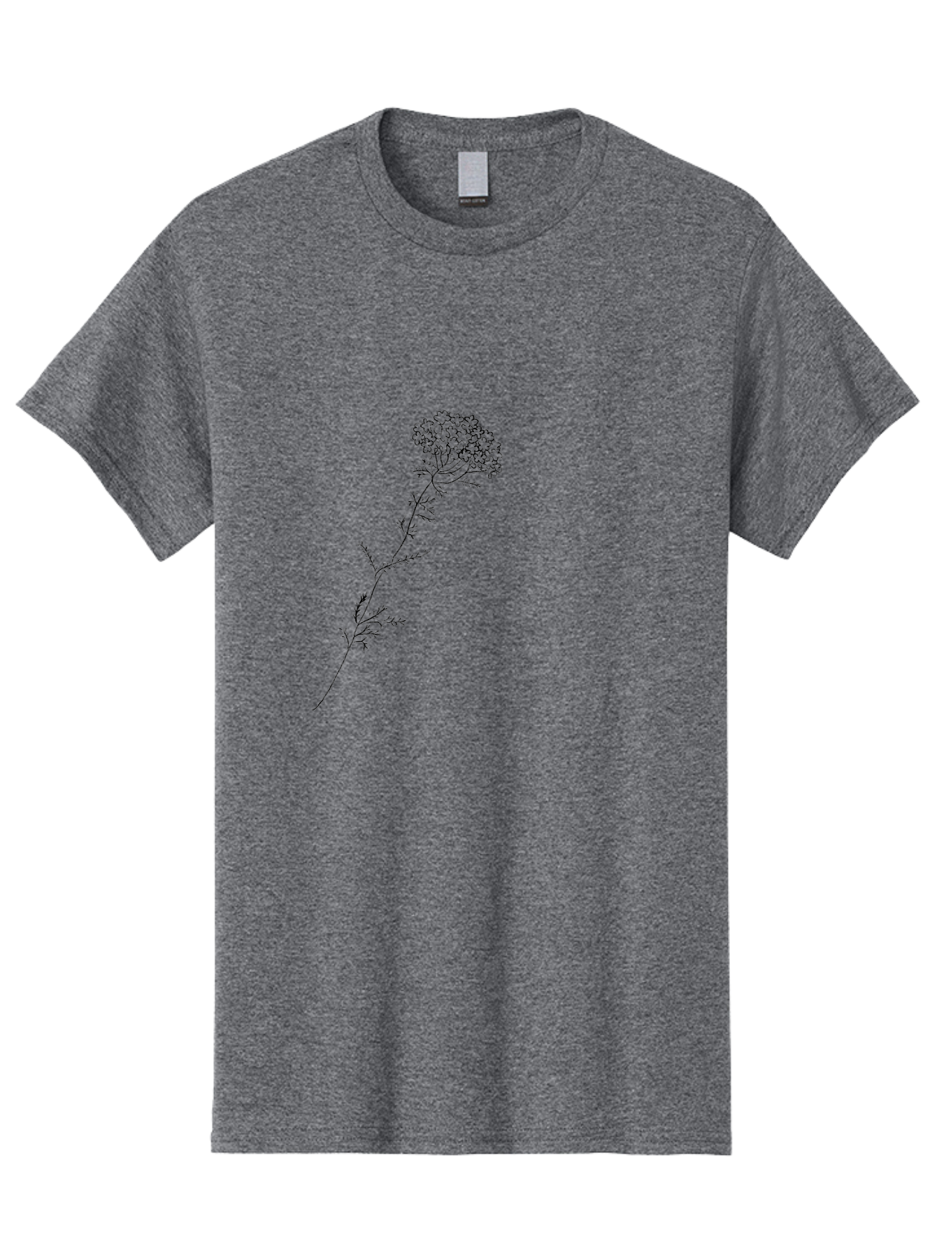 Hemlock Men'S Graphic Tee, 100% Cotton, Comfortable Casual Summer Wear, Machine Washable, Queen Anne'S Lace, Wildflower, Delicate Petals, Intricate Details, Simple Line Art, Minimalist Design, Floral Motif, Whimsical Style, Elegant Simplicity Aac326