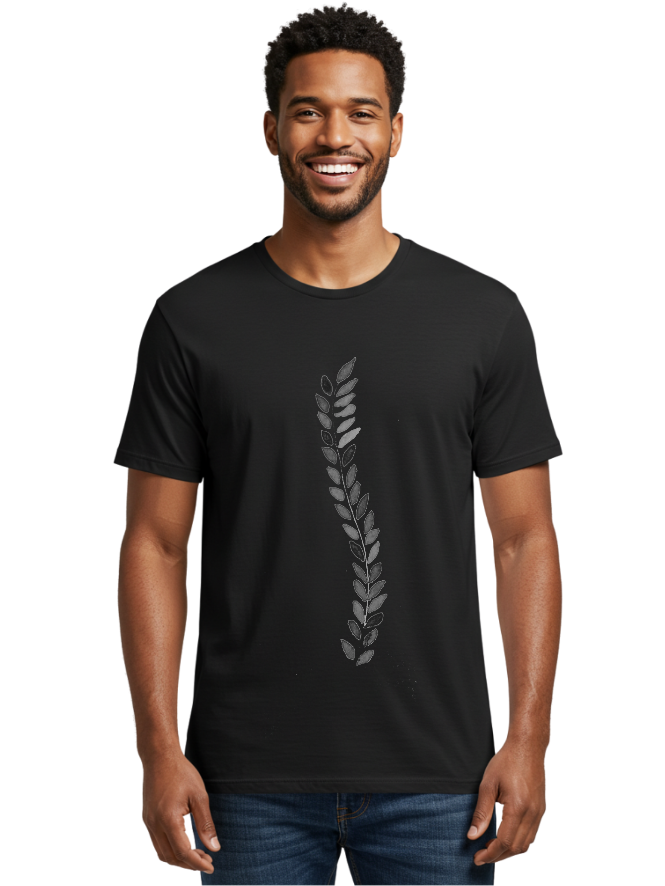 Indigo-Leaves Men'S Graphic Tee, 100% Cotton, Comfortable Casual Summer Wear, Machine Washable, Purple Leaves, Floral Design, Leaf Pattern, Artistic Foliage, Elegant Graphics, Nature-Inspired Art, Purple And Black Leaves Aac327