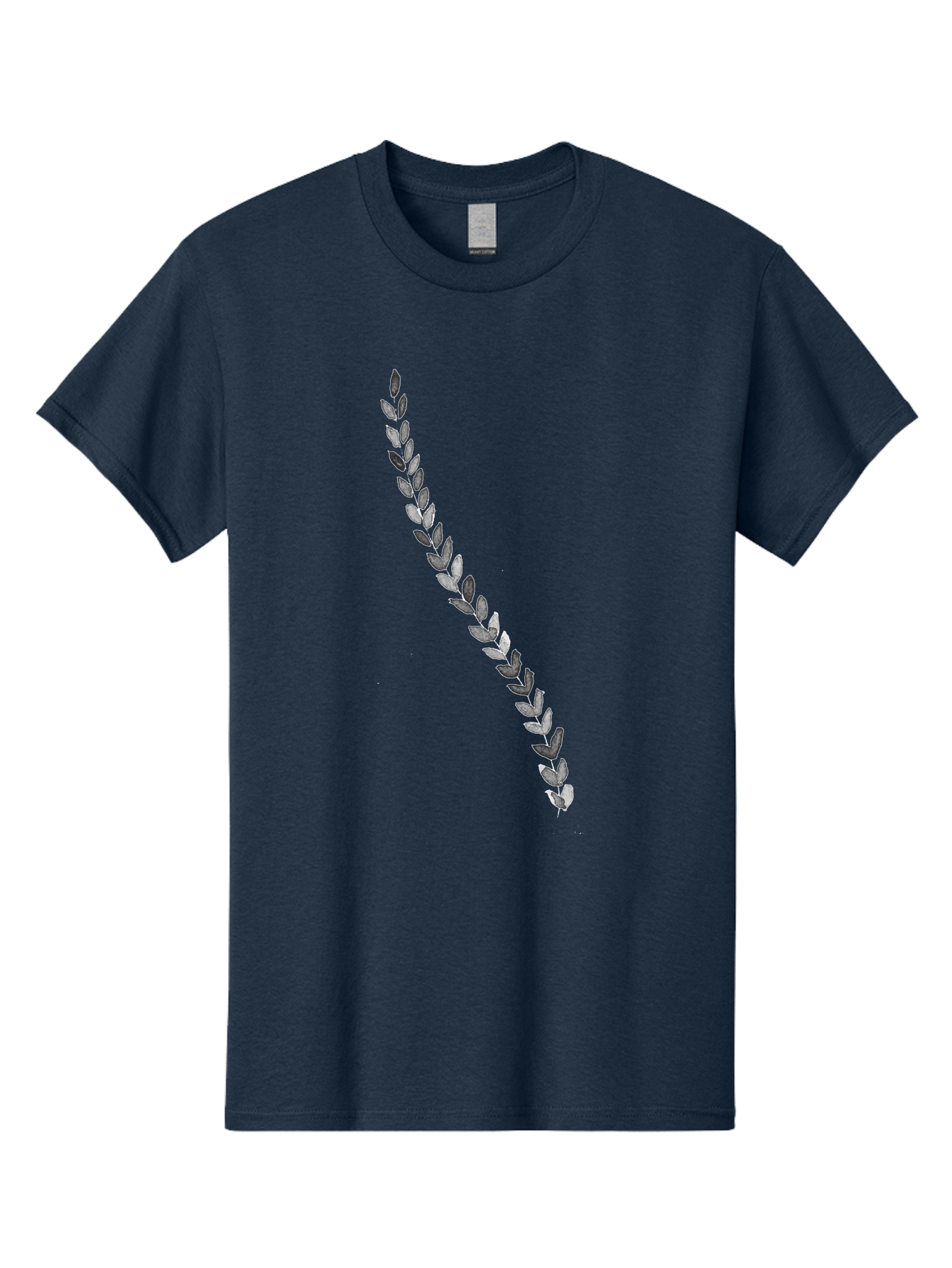Leaves Men'S Graphic Tee, 100% Cotton, Comfortable Casual Summer Wear, Machine Washable, Laurel Wreath, Leafy Garland, Purple Leaves, Digital Illustration, Graphic Design, Symbol Of Honor, Award Decoration, Vintage Style Aac332