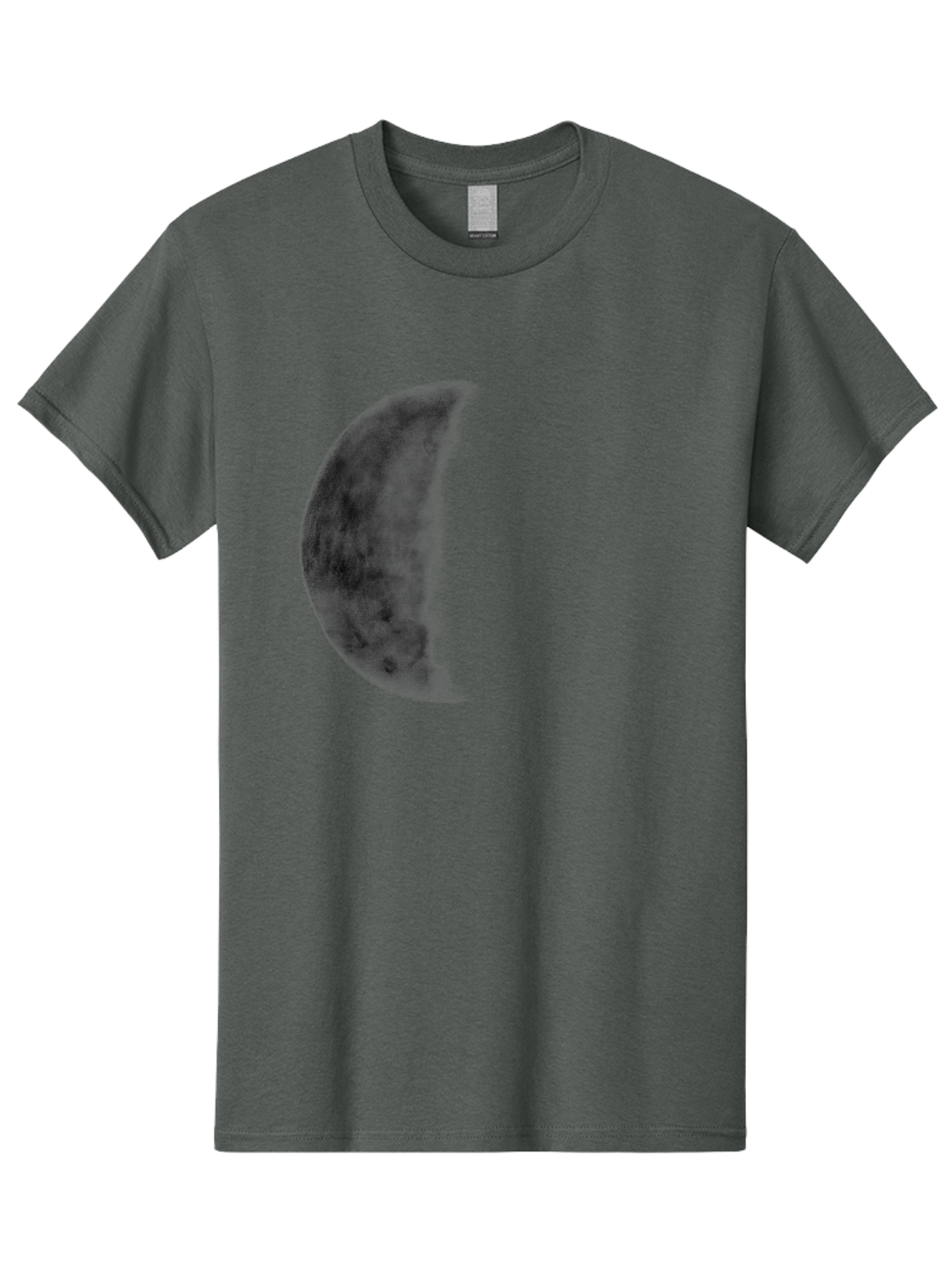 Moon Men'S Graphic Tee, 100% Cotton, Comfortable Casual Summer Wear, Machine Washable, Moon Phase, Lunar Cycle, Half Moon, Moon Surface, Dark Craters, Lunar Texture, Celestial Body, Space Imagery, Astronomy Aac337