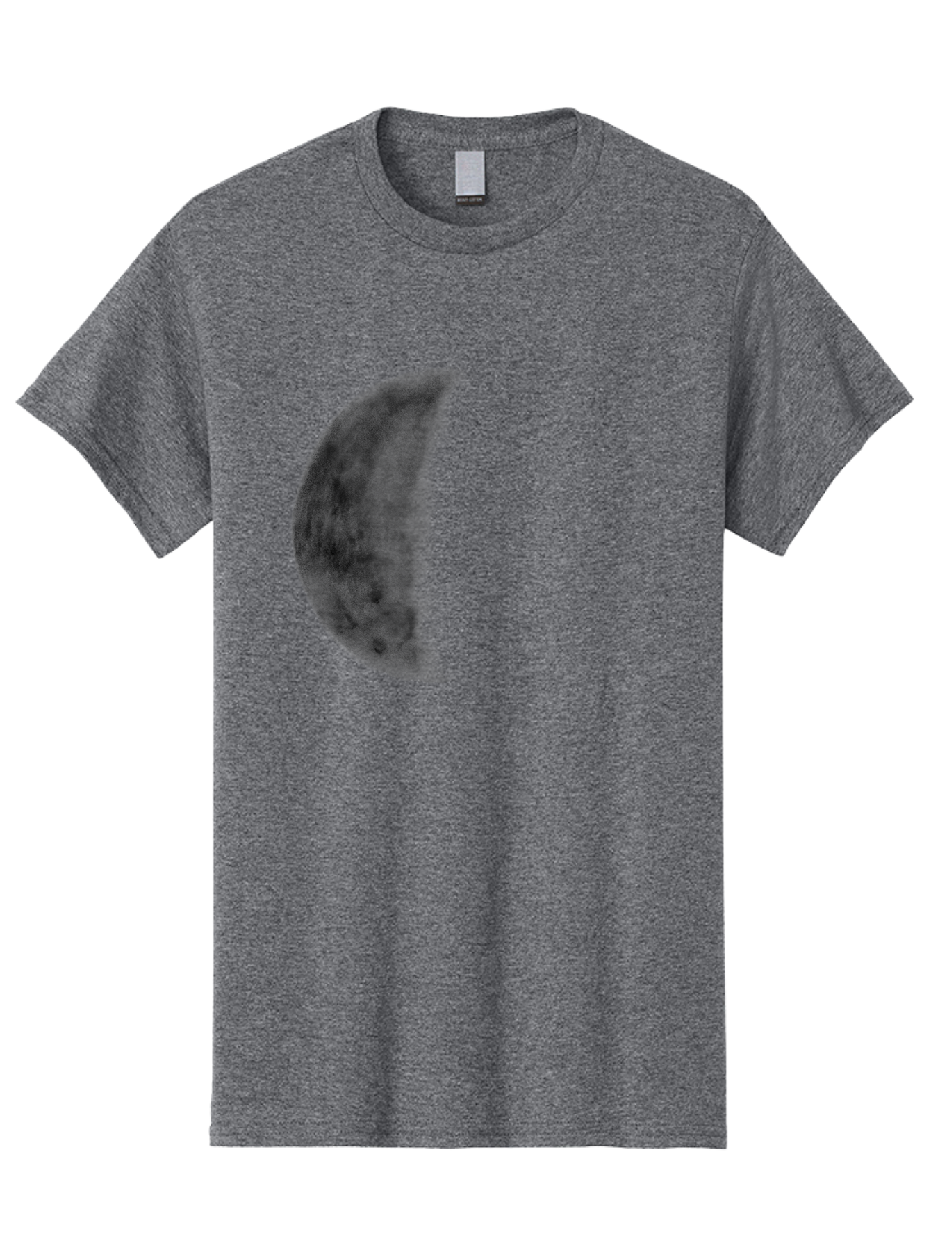 Moon Men'S Graphic Tee, 100% Cotton, Comfortable Casual Summer Wear, Machine Washable, Moon Phase, Lunar Cycle, Half Moon, Moon Surface, Dark Craters, Lunar Texture, Celestial Body, Space Imagery, Astronomy Aac337