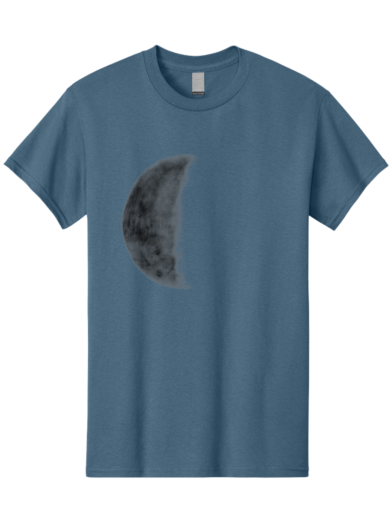 Moon Men'S Graphic Tee, 100% Cotton, Comfortable Casual Summer Wear, Machine Washable, Moon Phase, Lunar Cycle, Half Moon, Moon Surface, Dark Craters, Lunar Texture, Celestial Body, Space Imagery, Astronomy Aac337