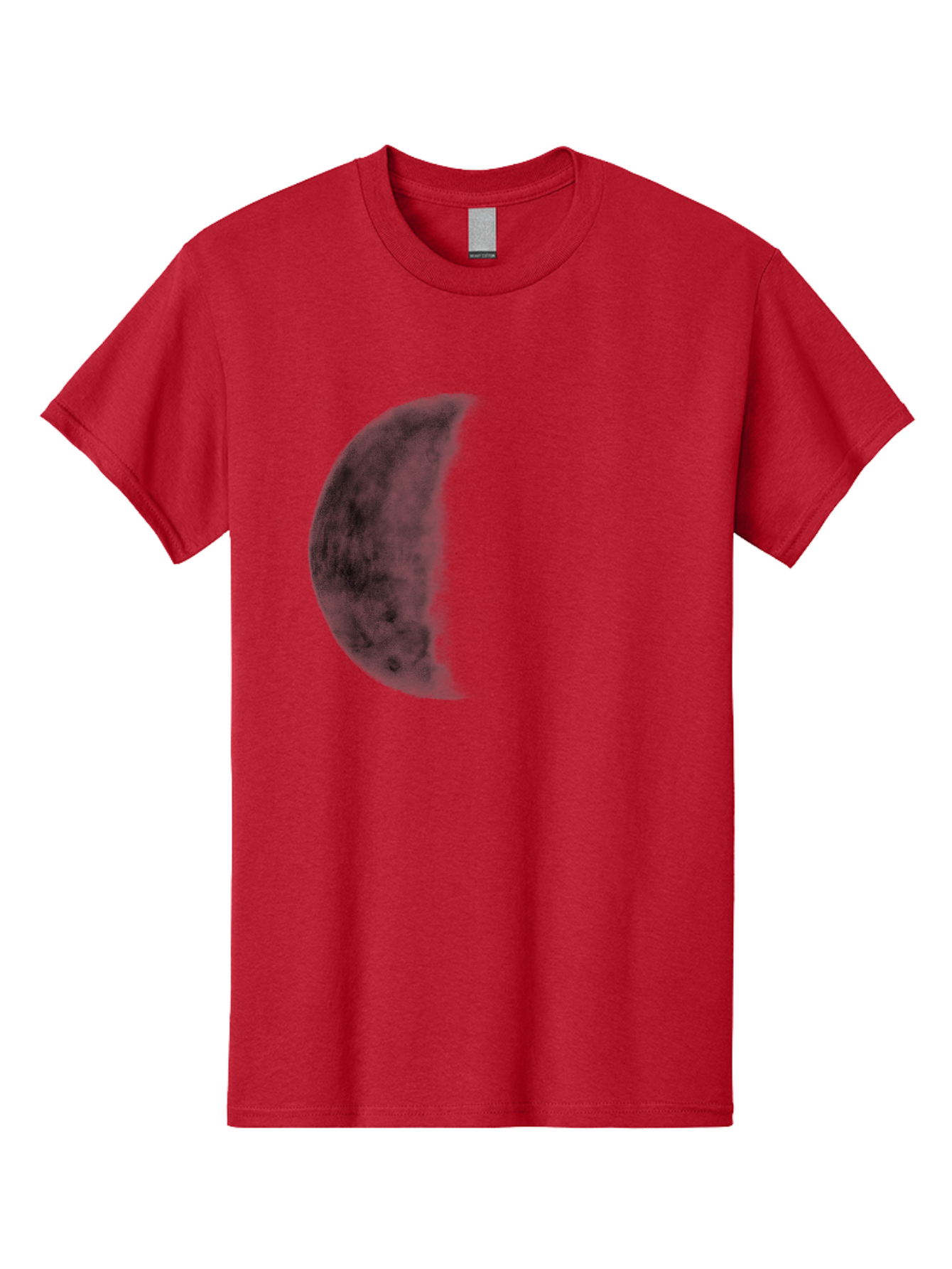 Moon Men'S Graphic Tee, 100% Cotton, Comfortable Casual Summer Wear, Machine Washable, Moon Phase, Lunar Cycle, Half Moon, Moon Surface, Dark Craters, Lunar Texture, Celestial Body, Space Imagery, Astronomy Aac337
