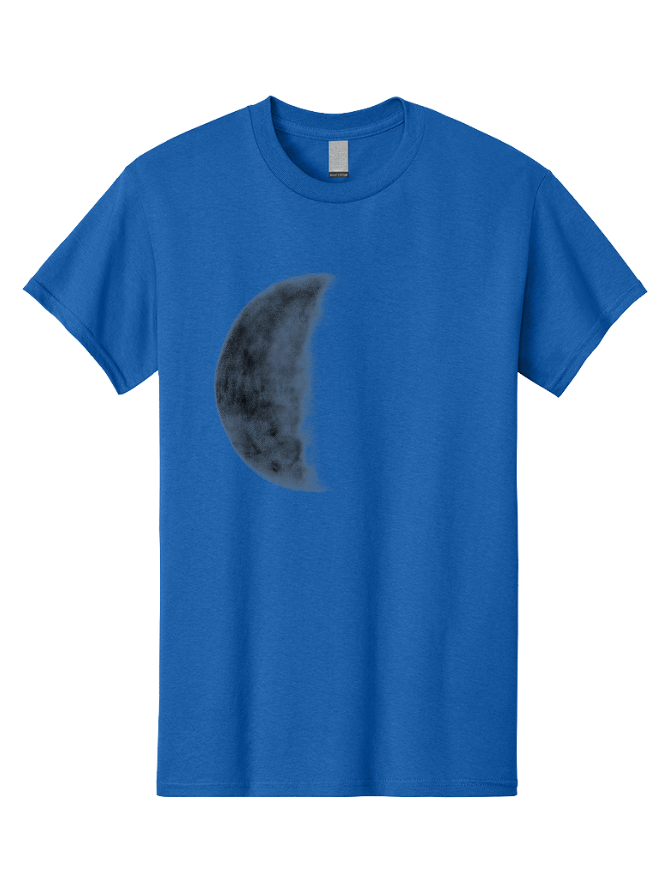Moon Men'S Graphic Tee, 100% Cotton, Comfortable Casual Summer Wear, Machine Washable, Moon Phase, Lunar Cycle, Half Moon, Moon Surface, Dark Craters, Lunar Texture, Celestial Body, Space Imagery, Astronomy Aac337