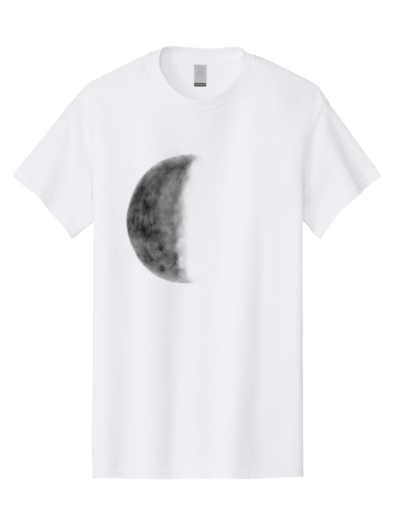 Moon Men'S Graphic Tee, 100% Cotton, Comfortable Casual Summer Wear, Machine Washable, Moon Phase, Lunar Cycle, Half Moon, Moon Surface, Dark Craters, Lunar Texture, Celestial Body, Space Imagery, Astronomy Aac337