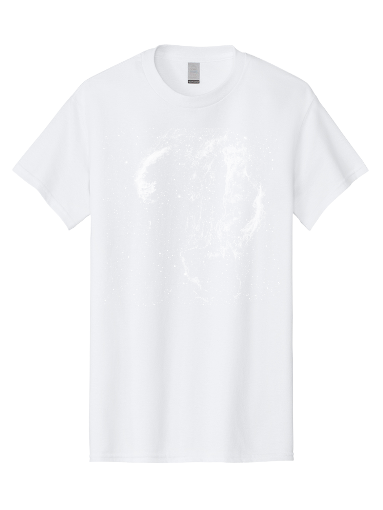 White-Smoke-On-Green Men'S Graphic Tee, 100% Cotton, Comfortable Casual Summer Wear, Machine Washable, Smoke Or Dust Cloud, Abstract Design, White Particles, Dynamic Movement, Textured Effect, Artistic Visualization, Creative Element Aac363