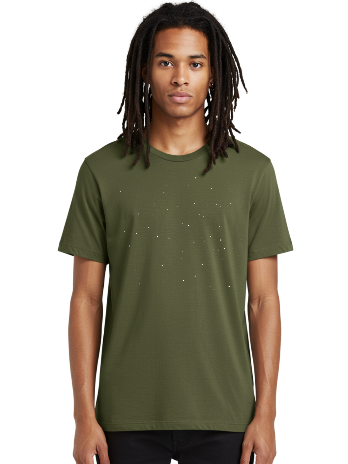 White-Stars Men'S Graphic Tee, 100% Cotton, Comfortable Casual Summer Wear, Machine Washable, Snowflakes Falling, Winter Scene, Festive Atmosphere, White Snow, Delicate Flakes, Snowfall Effect Aac364