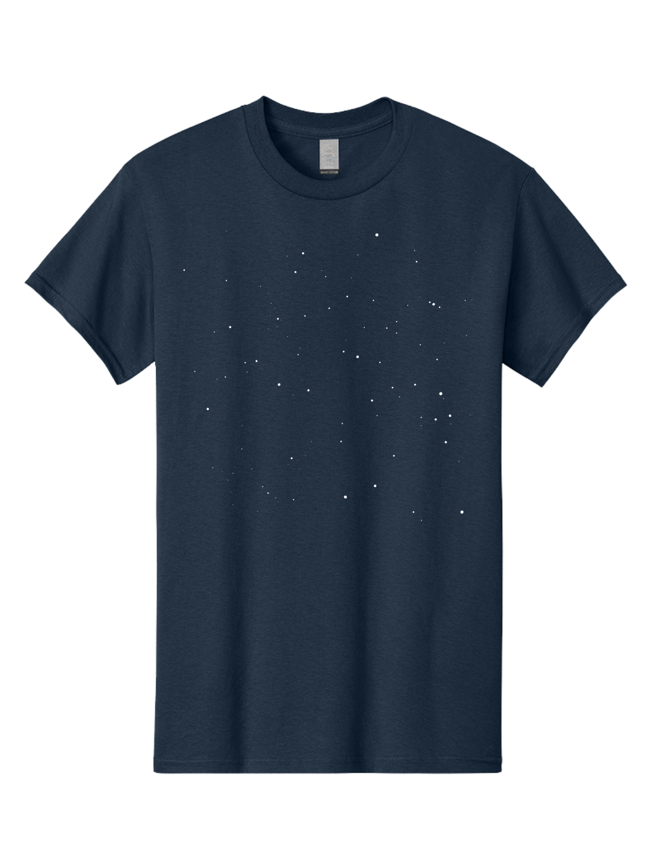 White-Stars Men'S Graphic Tee, 100% Cotton, Comfortable Casual Summer Wear, Machine Washable, Snowflakes Falling, Winter Scene, Festive Atmosphere, White Snow, Delicate Flakes, Snowfall Effect Aac364