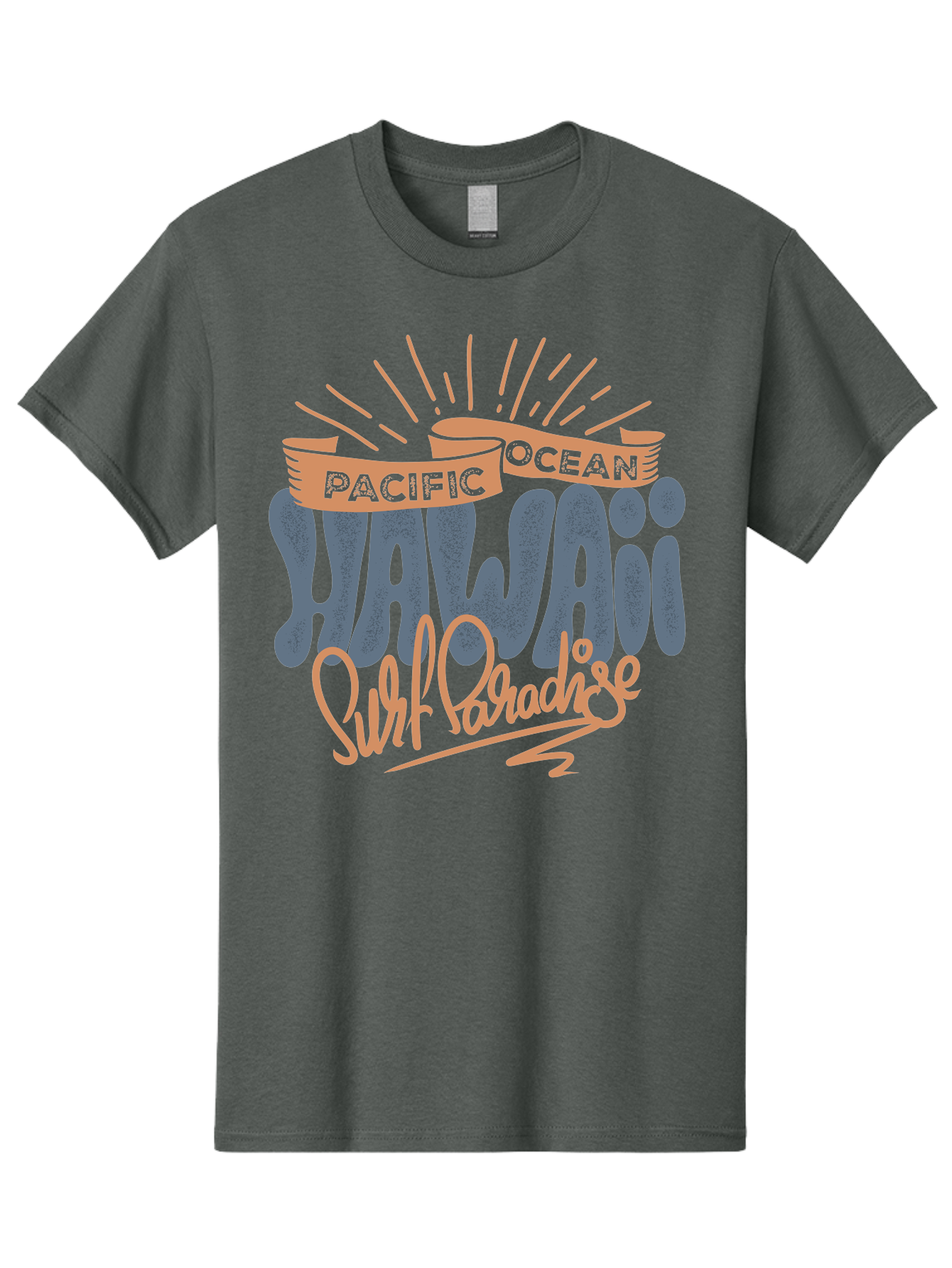 Pacific-Ocean-Wai-Anae-Surf-Paradise Men'S Graphic Tee, 100% Cotton, Comfortable Casual Summer Wear, Machine Washable, Hawaii Vacation, Pacific Ocean, Surf Paradise, Tropical Getaway, Beach Destination, Island Life, Surf Culture Aac371