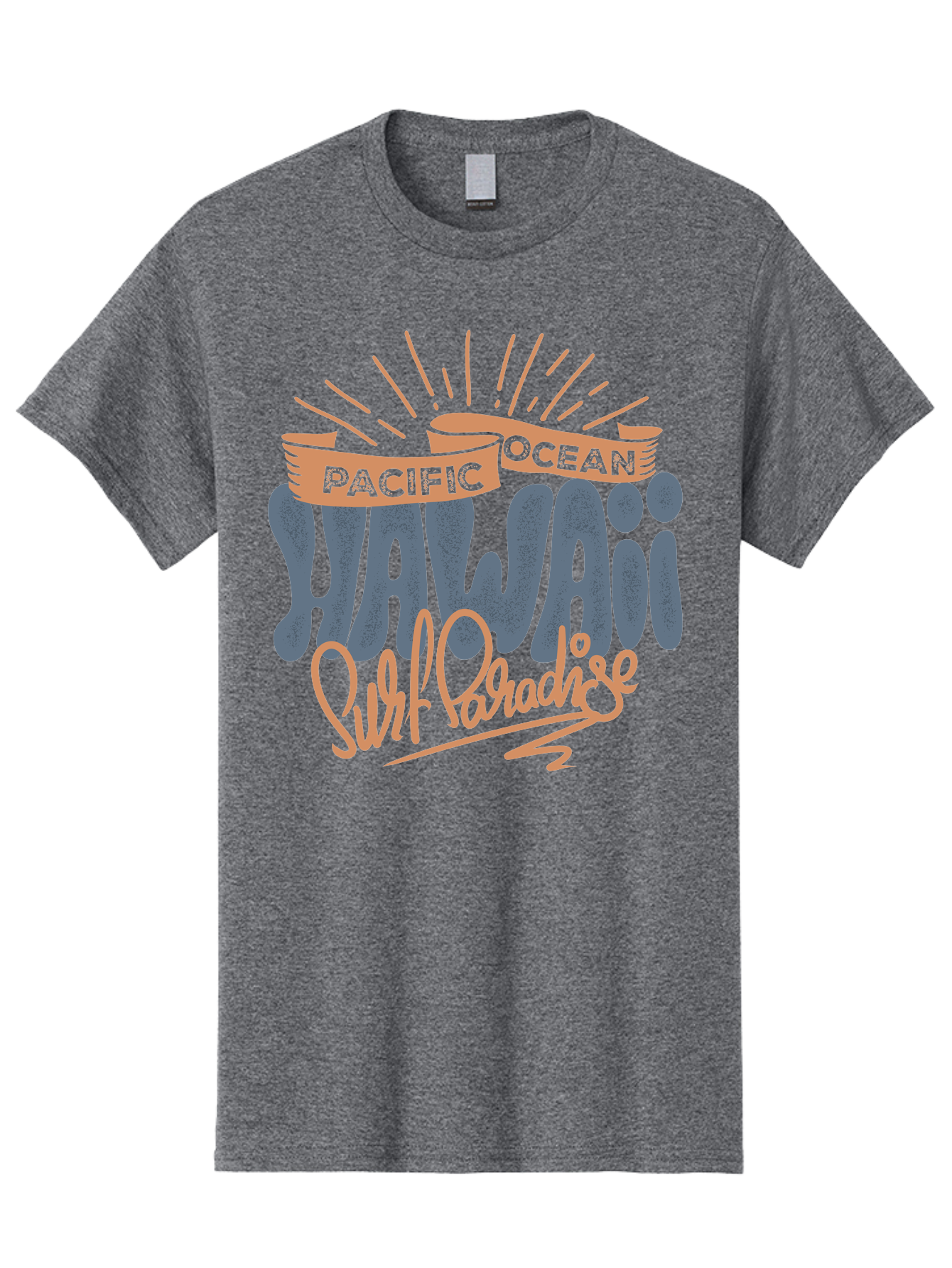 Pacific-Ocean-Wai-Anae-Surf-Paradise Men'S Graphic Tee, 100% Cotton, Comfortable Casual Summer Wear, Machine Washable, Hawaii Vacation, Pacific Ocean, Surf Paradise, Tropical Getaway, Beach Destination, Island Life, Surf Culture Aac371