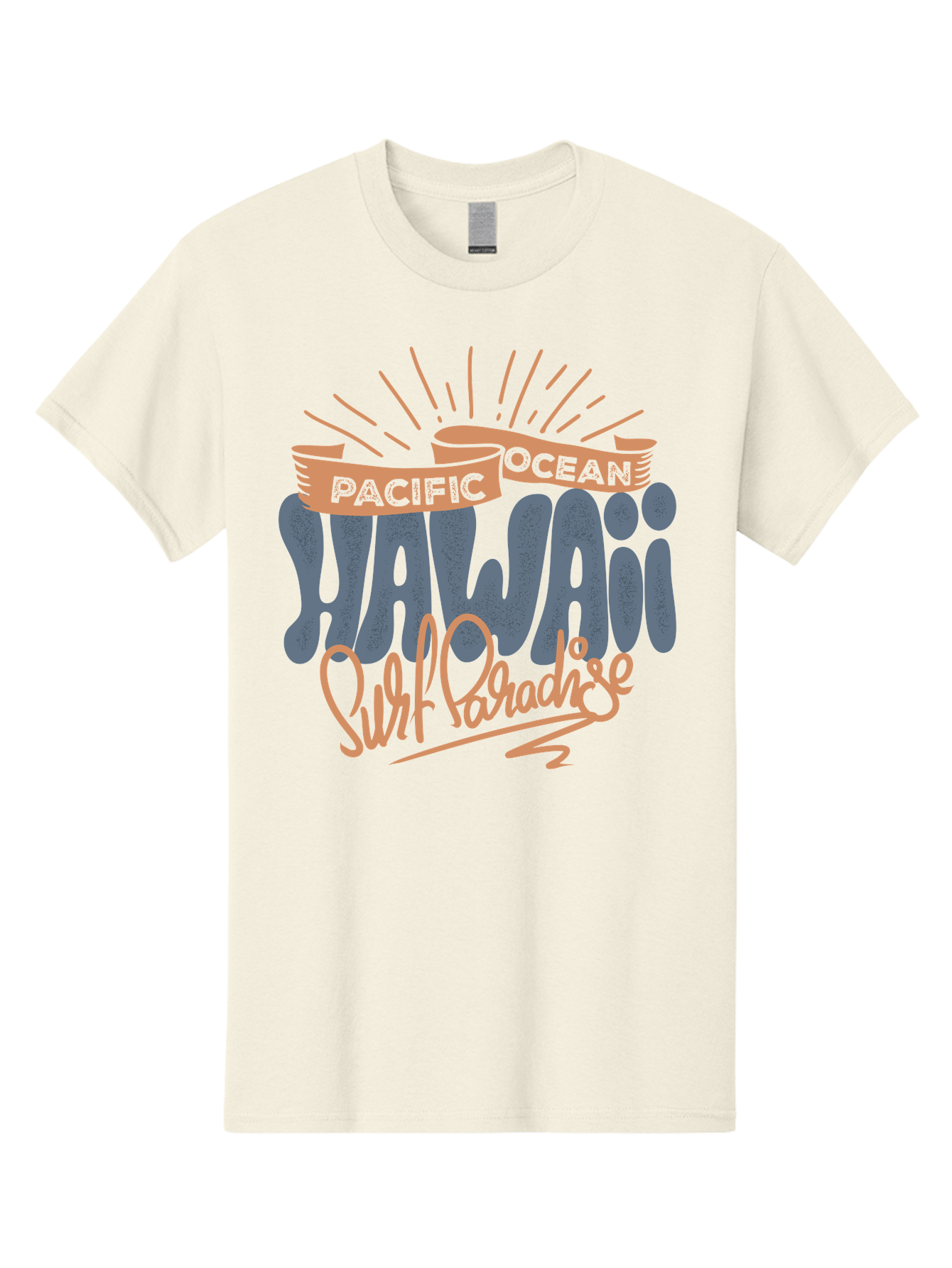 Pacific-Ocean-Wai-Anae-Surf-Paradise Men'S Graphic Tee, 100% Cotton, Comfortable Casual Summer Wear, Machine Washable, Hawaii Vacation, Pacific Ocean, Surf Paradise, Tropical Getaway, Beach Destination, Island Life, Surf Culture Aac371